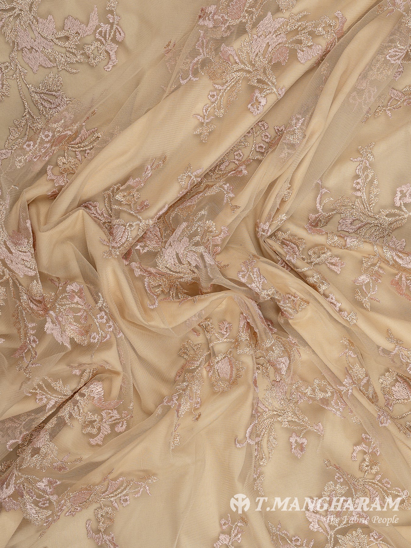 Rose Gold Fancy Net Fabric - EC9659 view-4