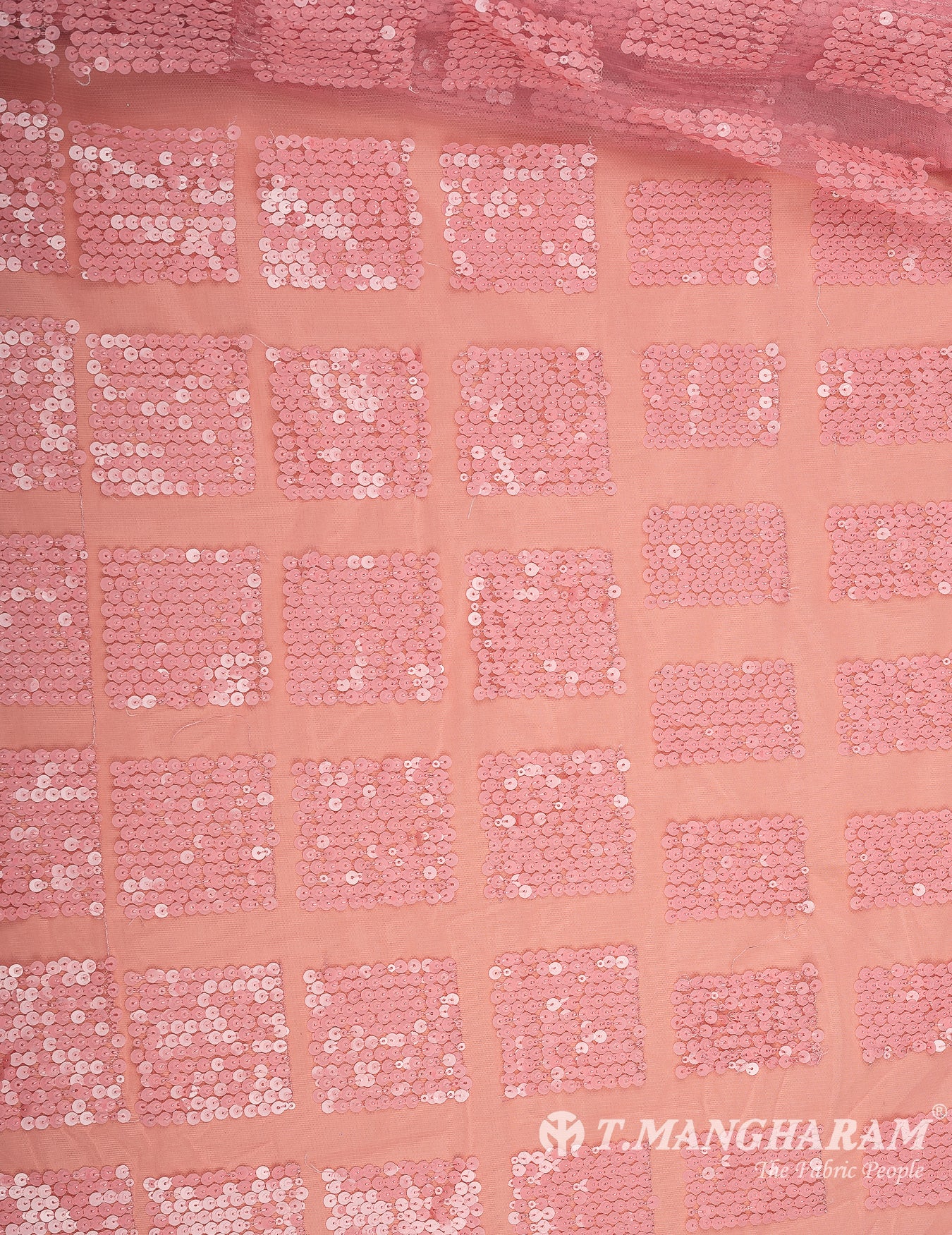 Pink Net Embroidery Fabric - EC9827 view-3