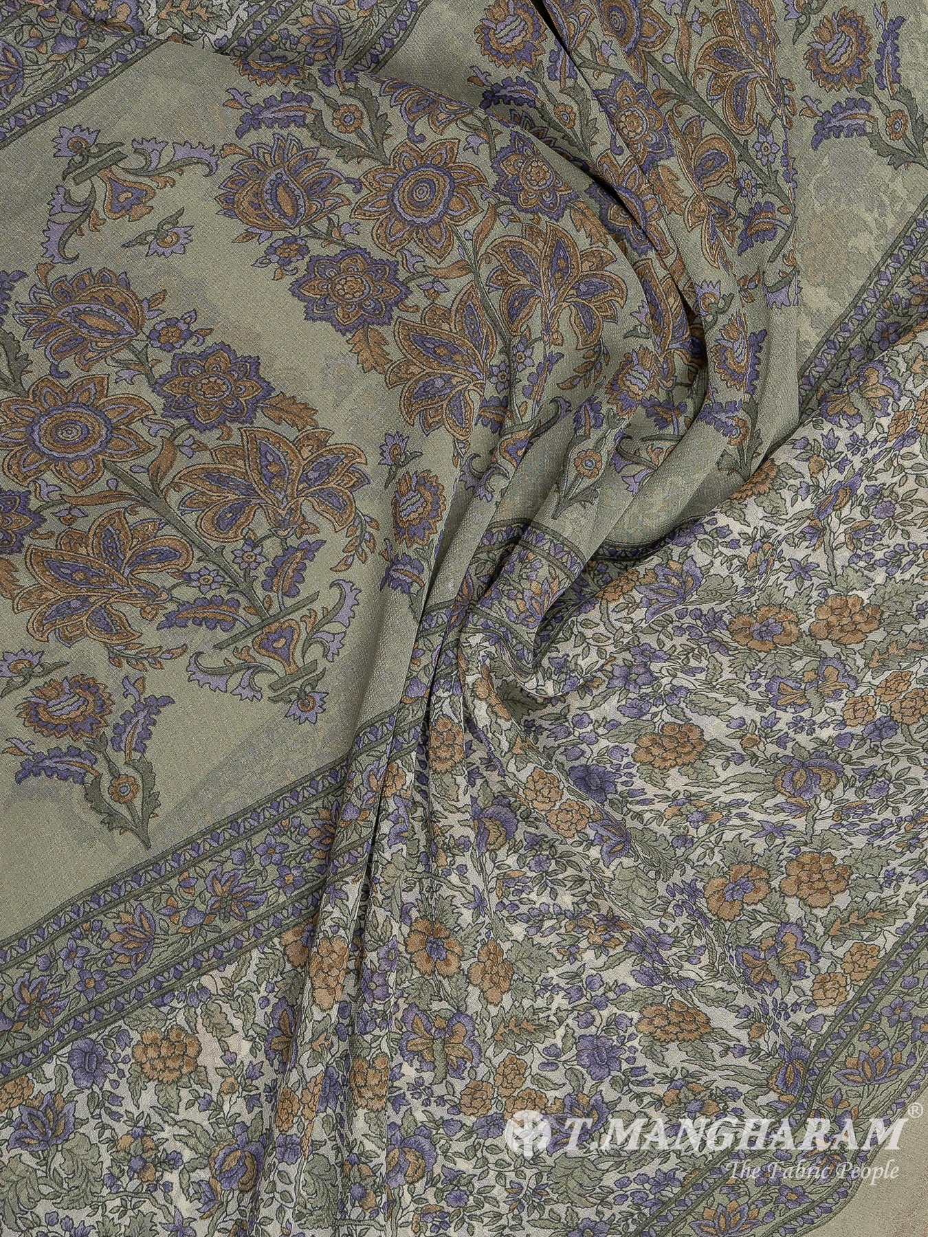Green Crepe Chudidhar Fabric Set - EH1658 view-3