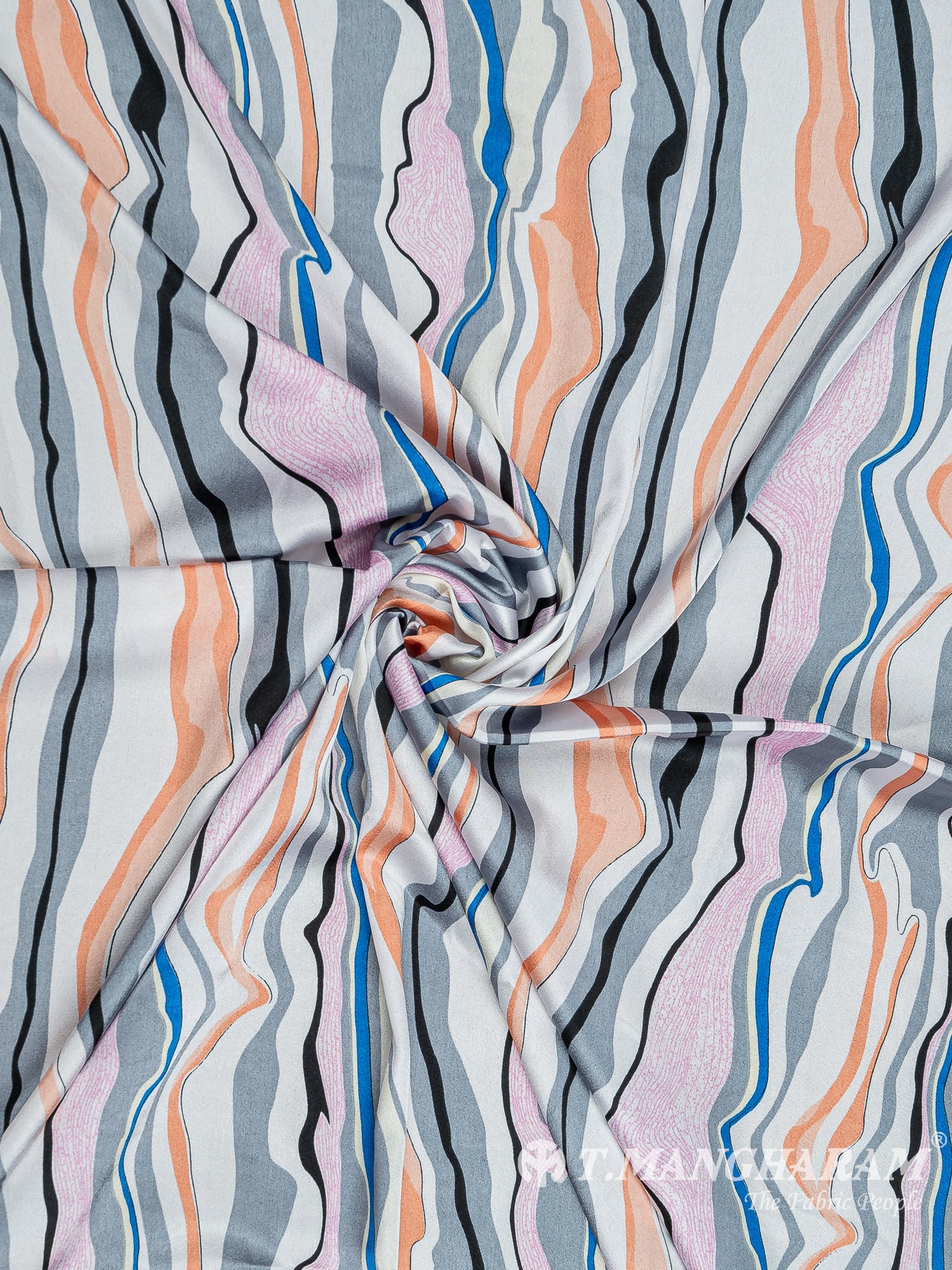 Multicolor Satin Fabric - EB5863 view-1
