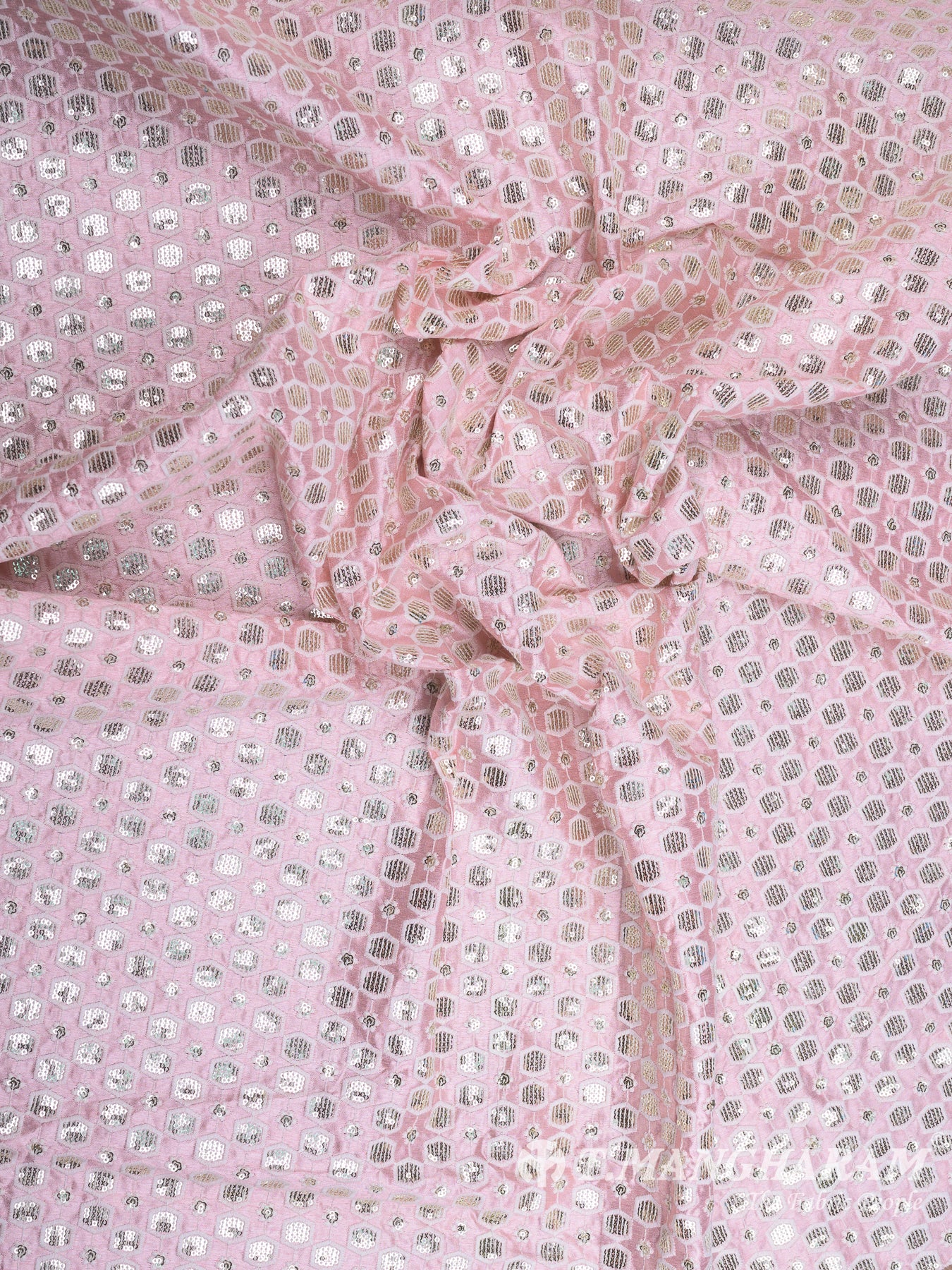 Pink Raw Silk Fabric - EB5702 view-4