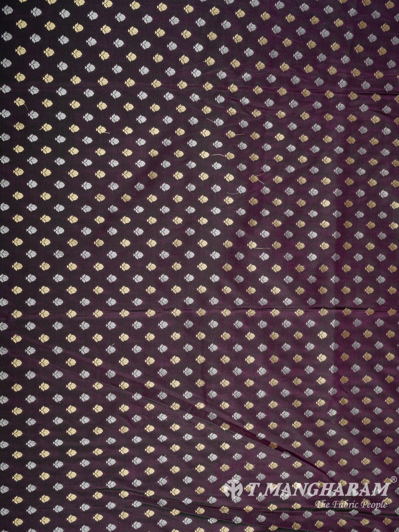 Purple Banaras Fabric - EC9497 view-3