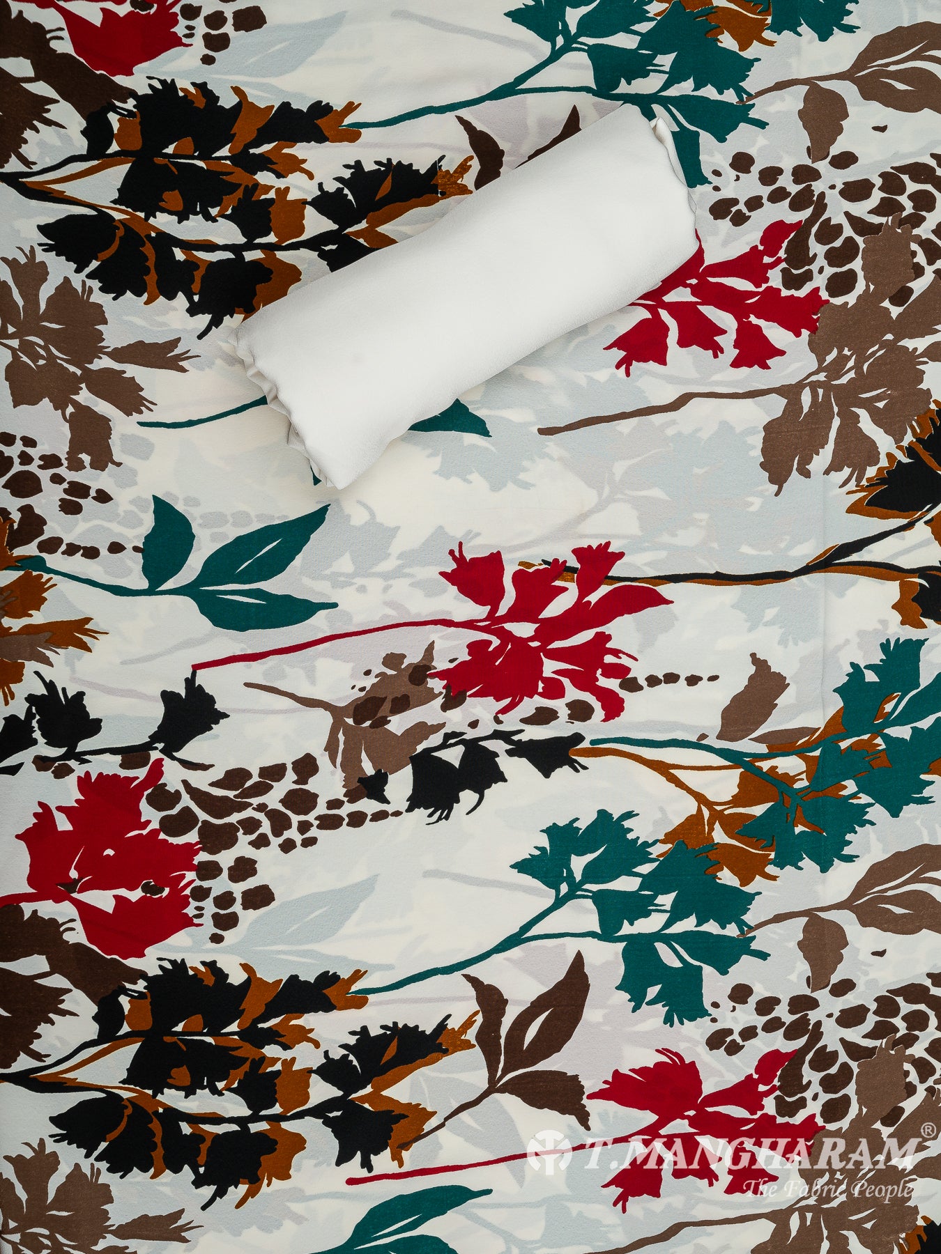 White Crepe Chudidhar Fabric Set - EH1639 view-2