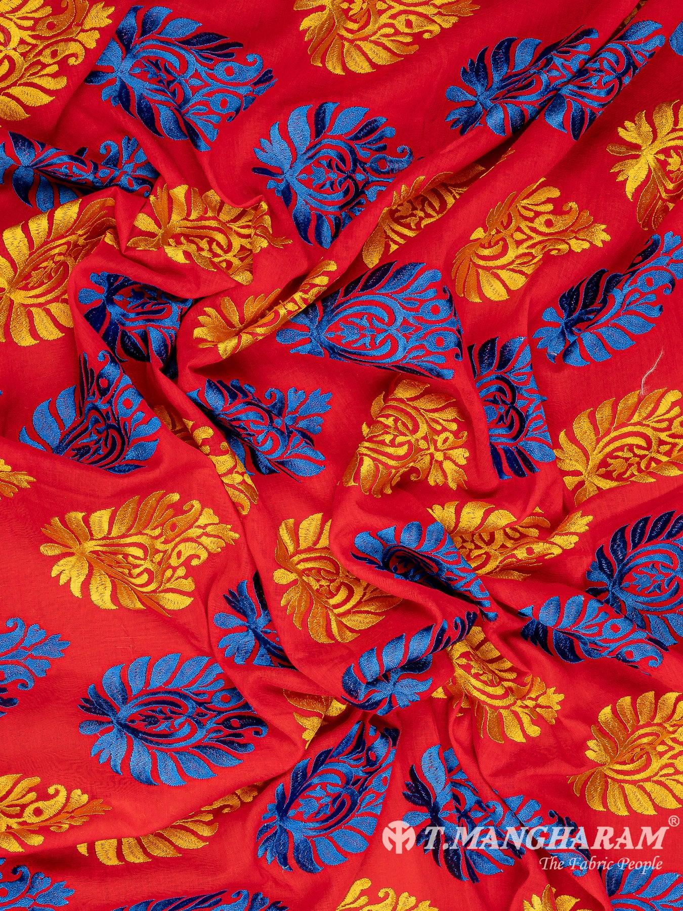 Multicolor Cotton Embroidery Fabric - EC10007 view-4