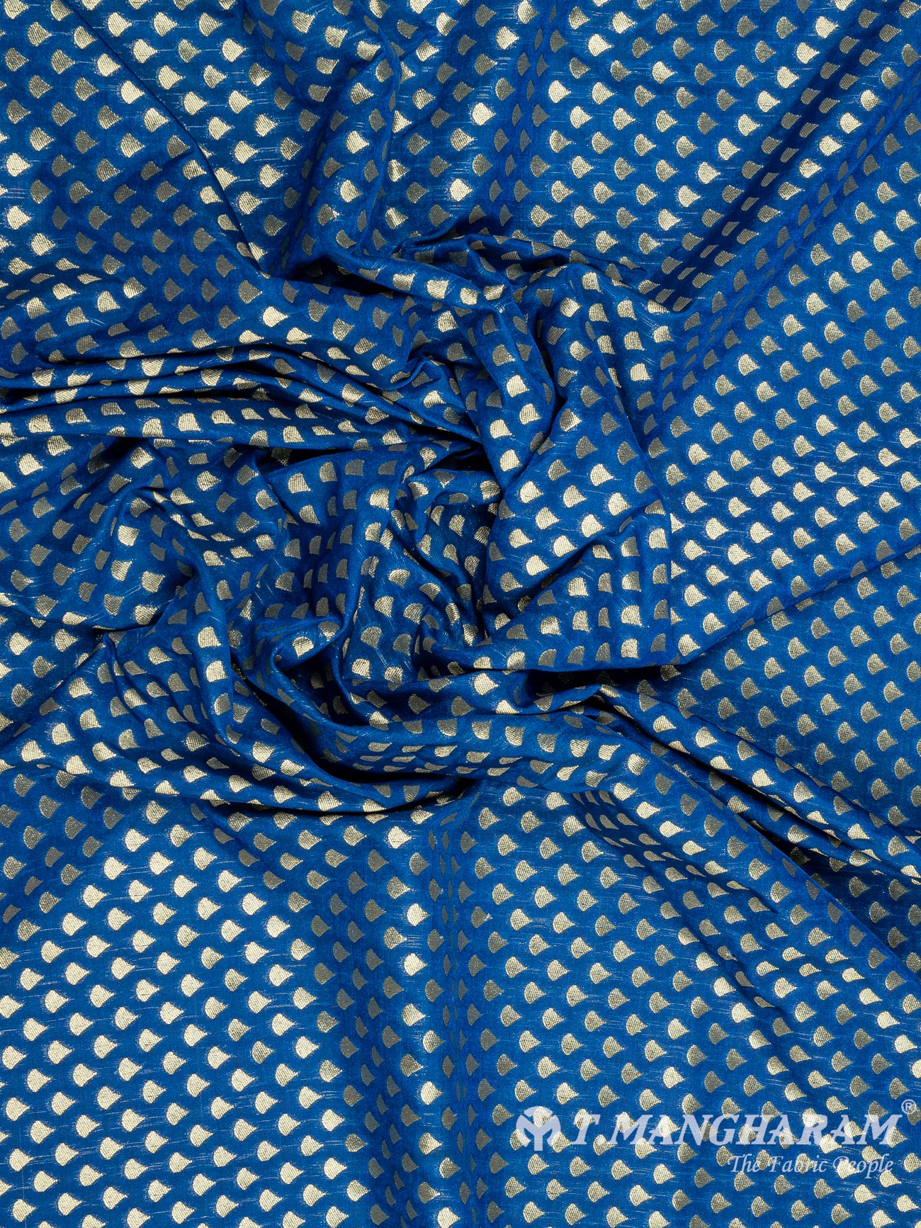 Blue Banaras Fabric - EC9525 view-4