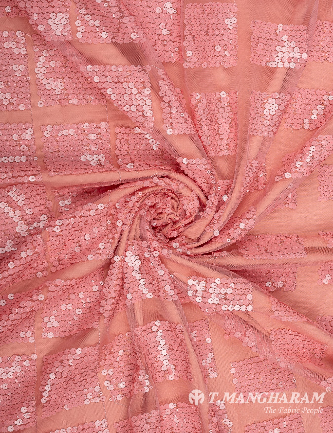 Pink Net Embroidery Fabric - EC9827 view-1