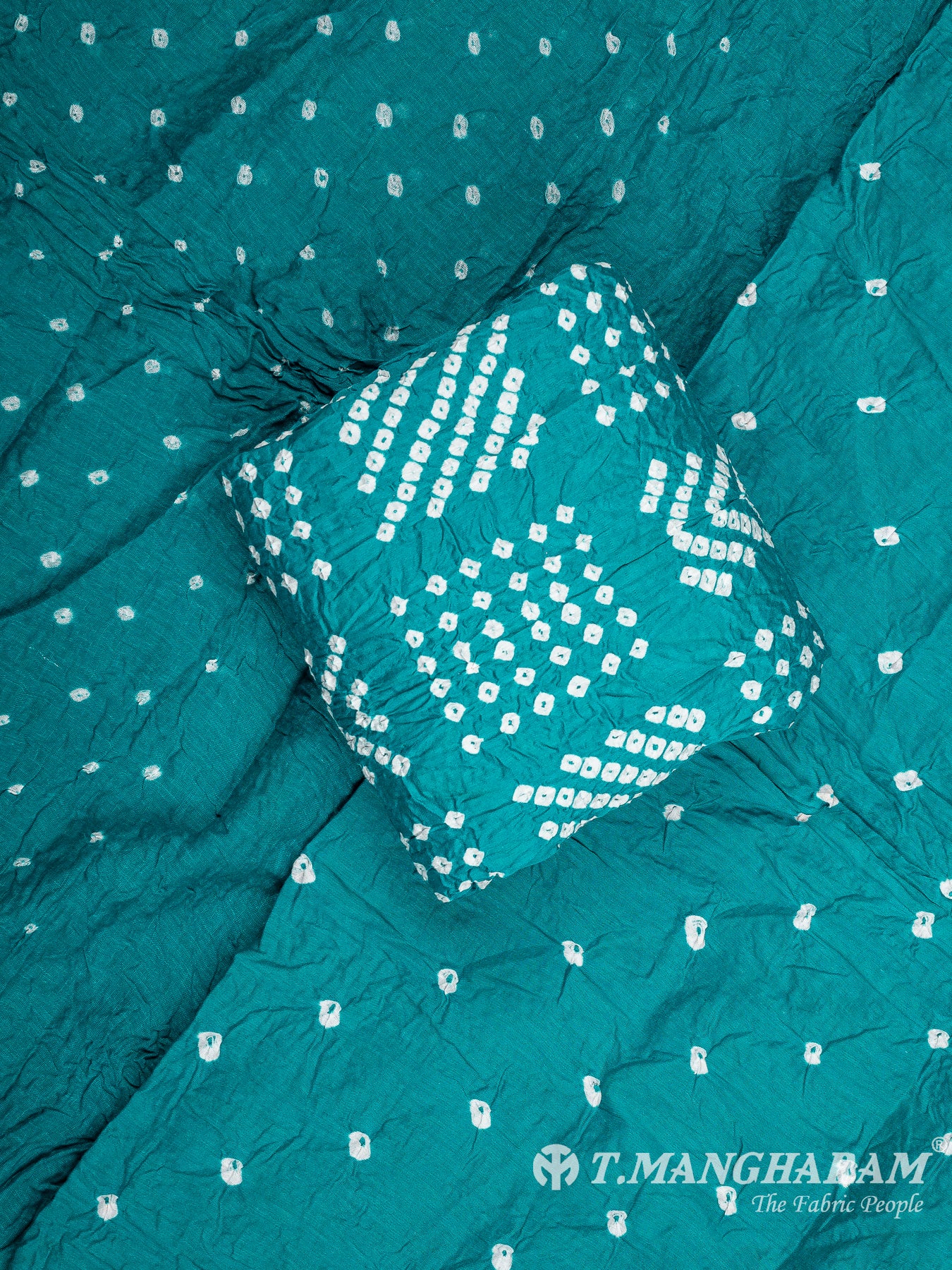 Sea Blue Cotton Chudidhar Fabric Set - EG1801 view-1
