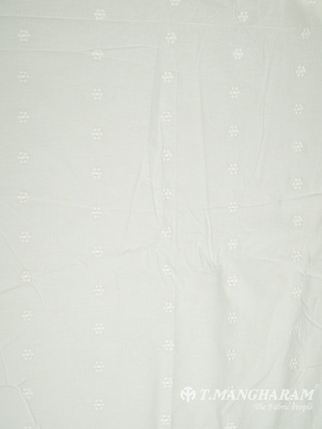 Off White Cotton Embroidery Fabric - EA2945 view-3