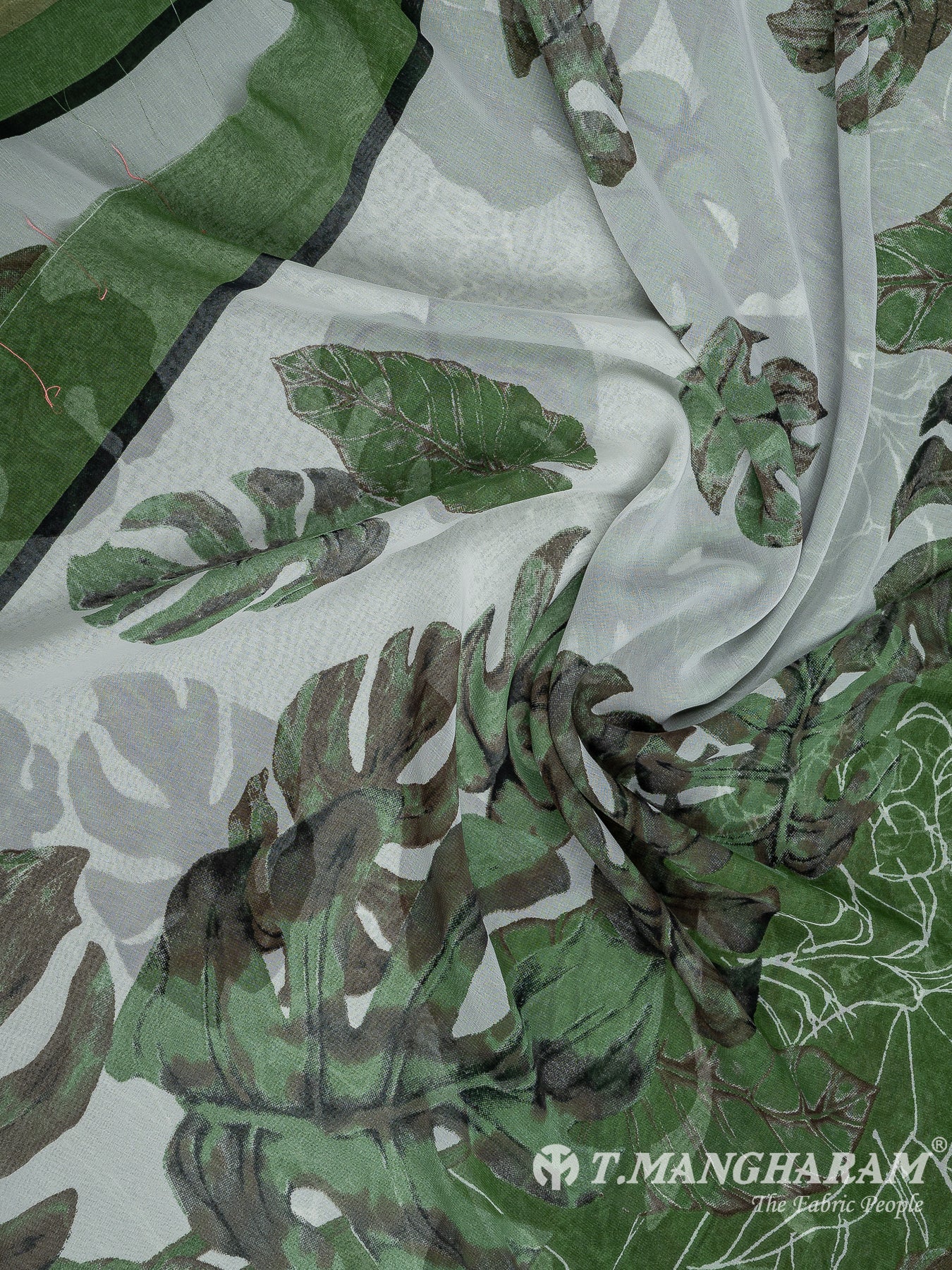 Green Crepe Chudidhar Fabric Set - EH1641 view-3
