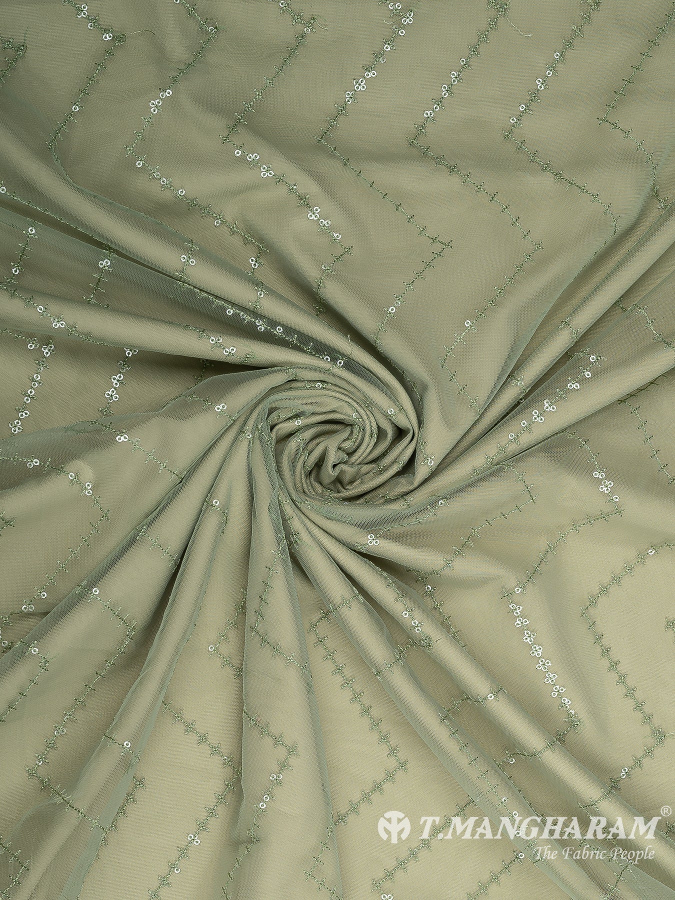 Green Fancy Net Fabric - EB7366 view-1