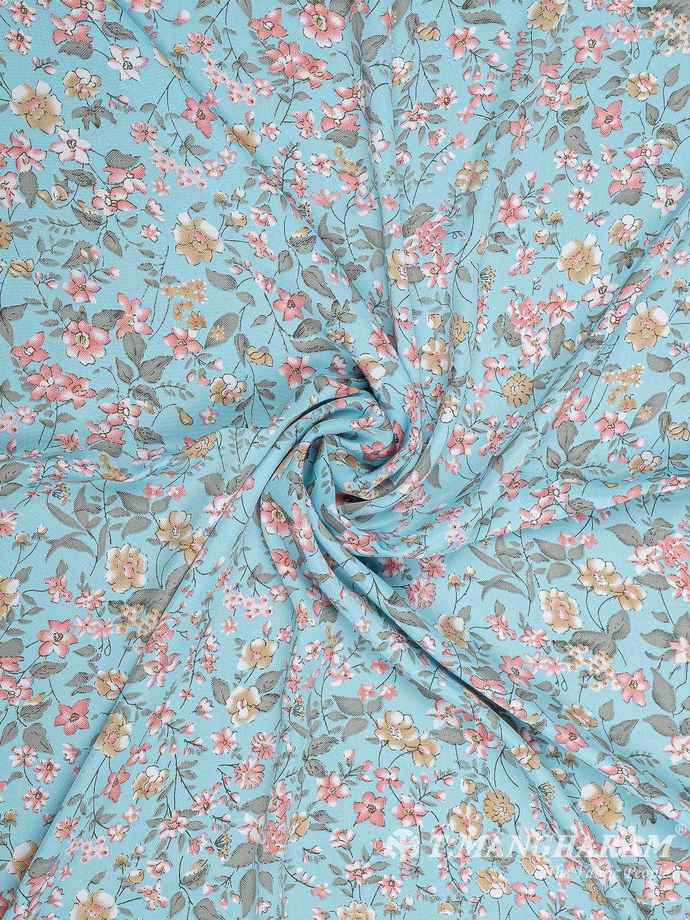 Blue Crepe Fabric - EB6905 view-1