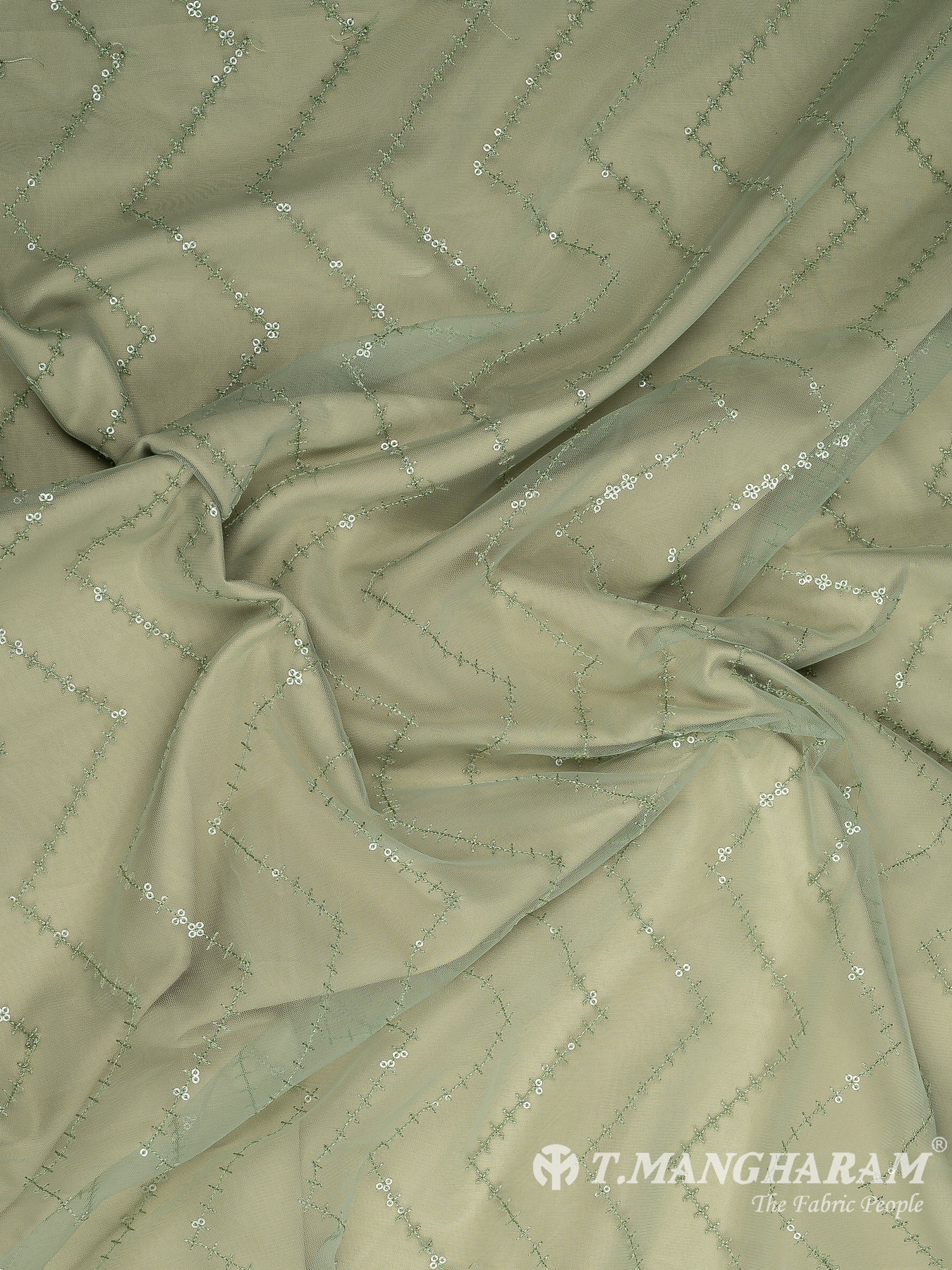 Green Fancy Net Fabric - EB7366 view-4