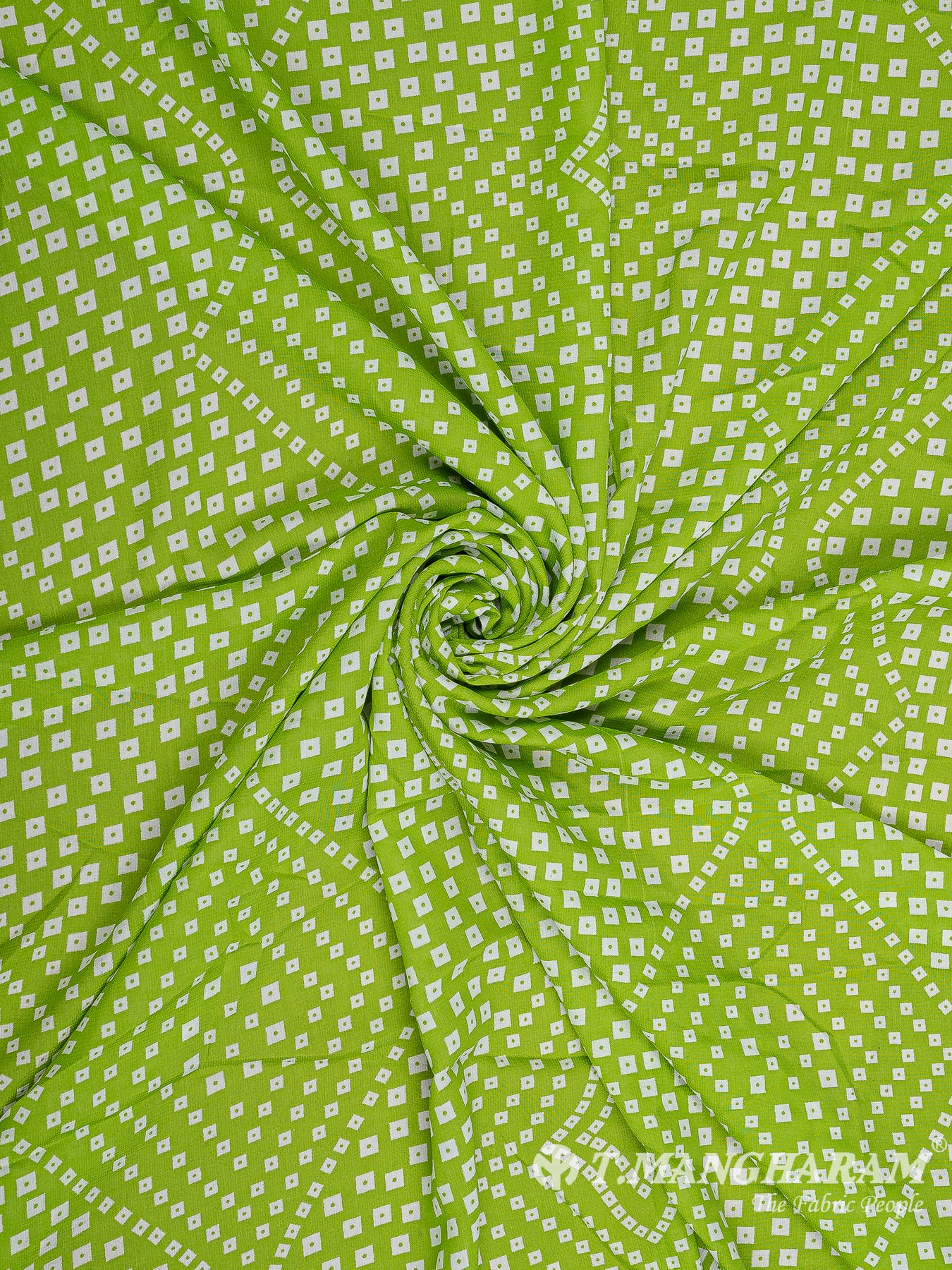 Green Georgette Fabric - EC9745 view-1