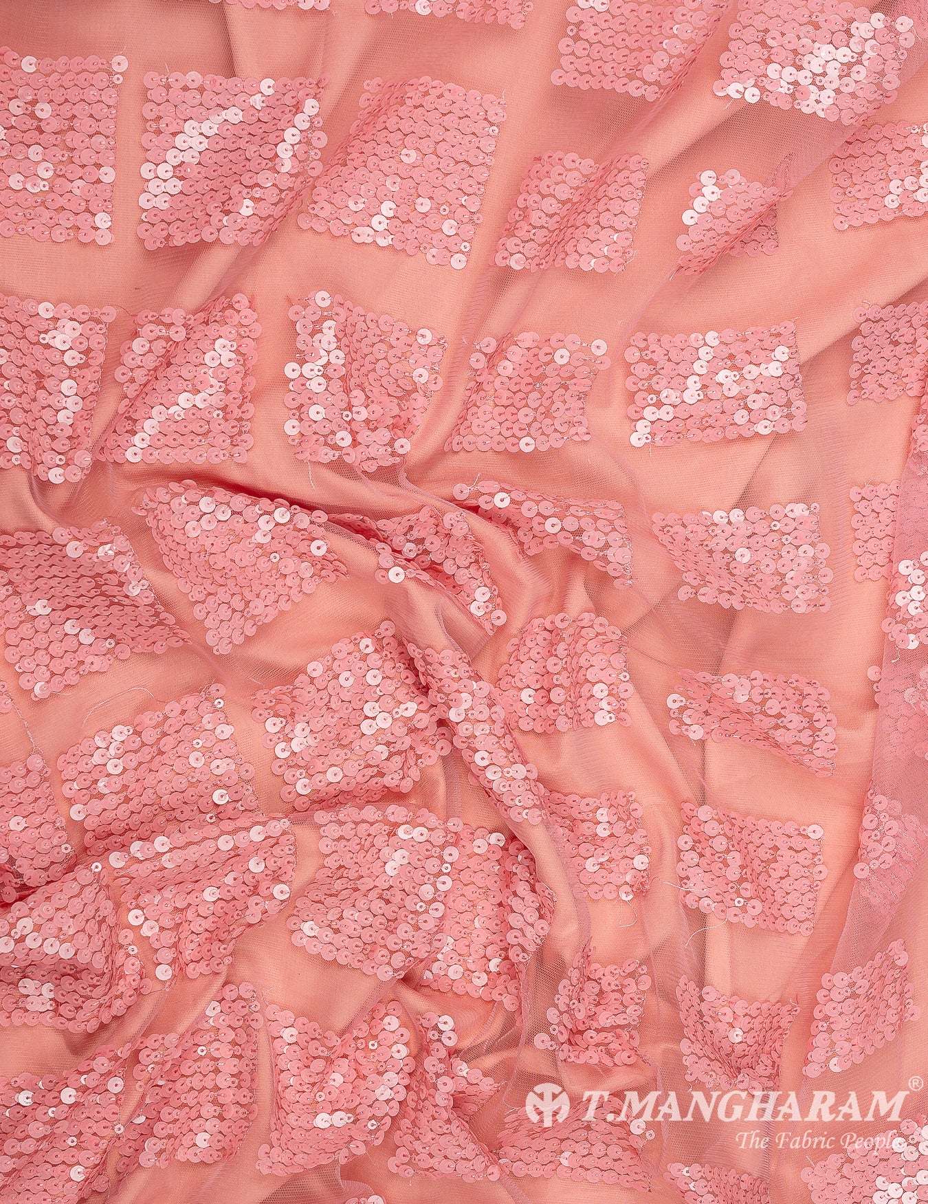 Pink Net Embroidery Fabric - EC9827 view-4