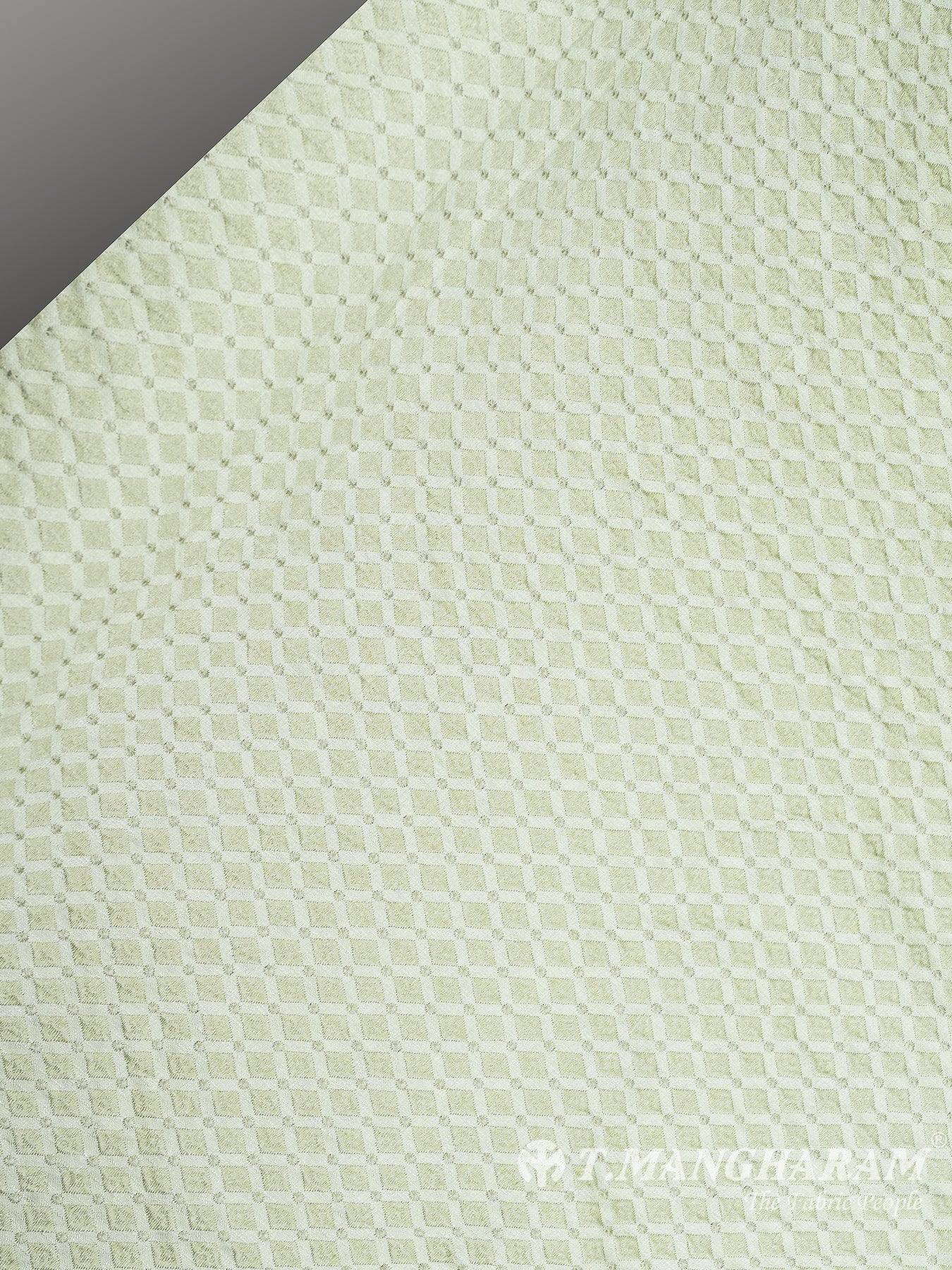 Green Raw Silk Fabric - EC7956 view-2