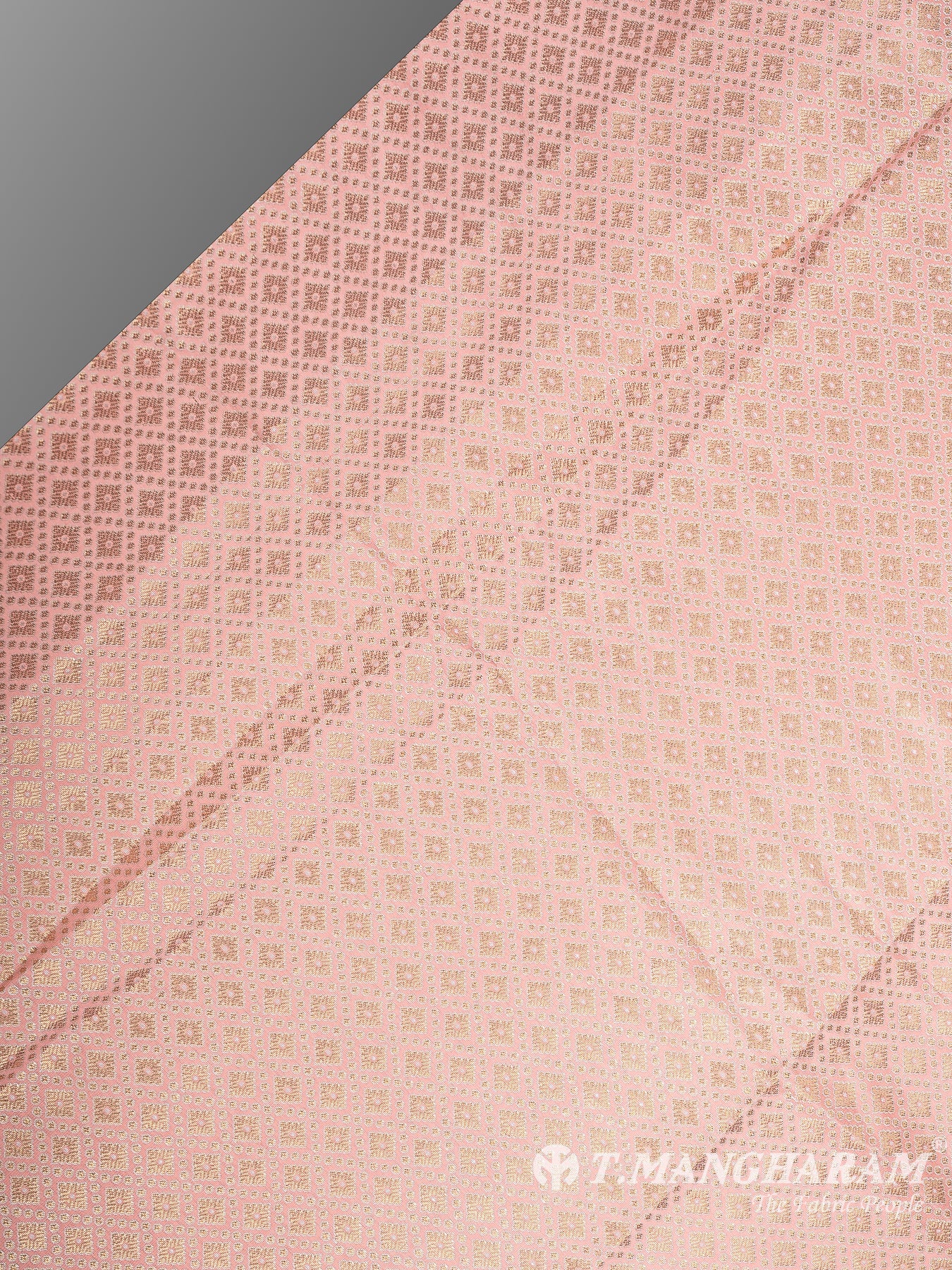 Pink Semi Banaras Fabric - EB6715 view-2