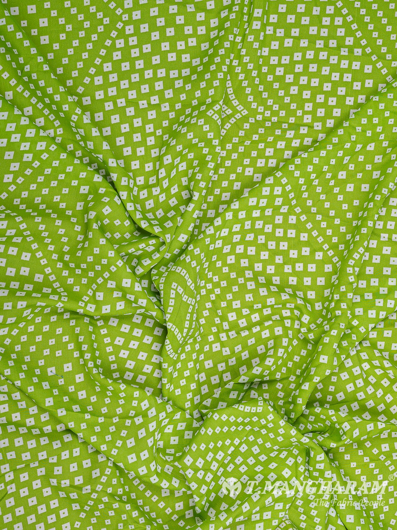 Green Georgette Fabric - EC9745 view-4