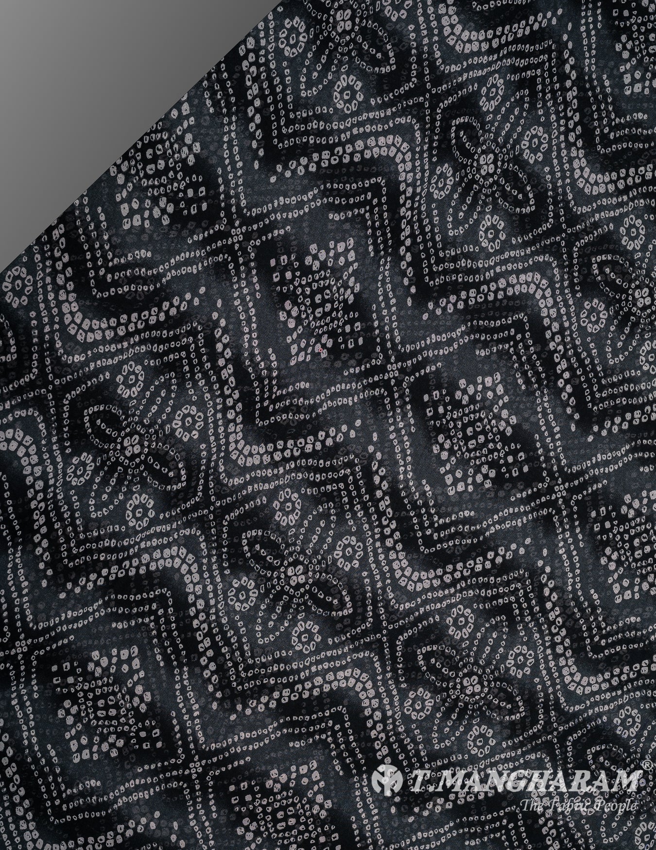 Black Georgette Fabric - EC9764 view-2