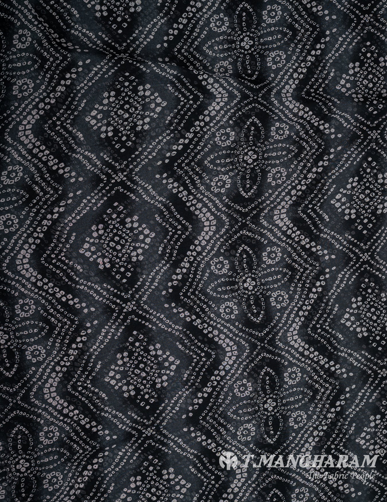 Black Georgette Fabric - EC9764 view-3