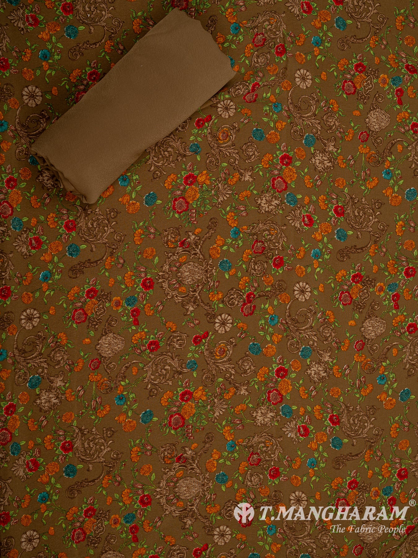 Multicolor Crepe Chudidhar Fabric Set - EH1647 view-2