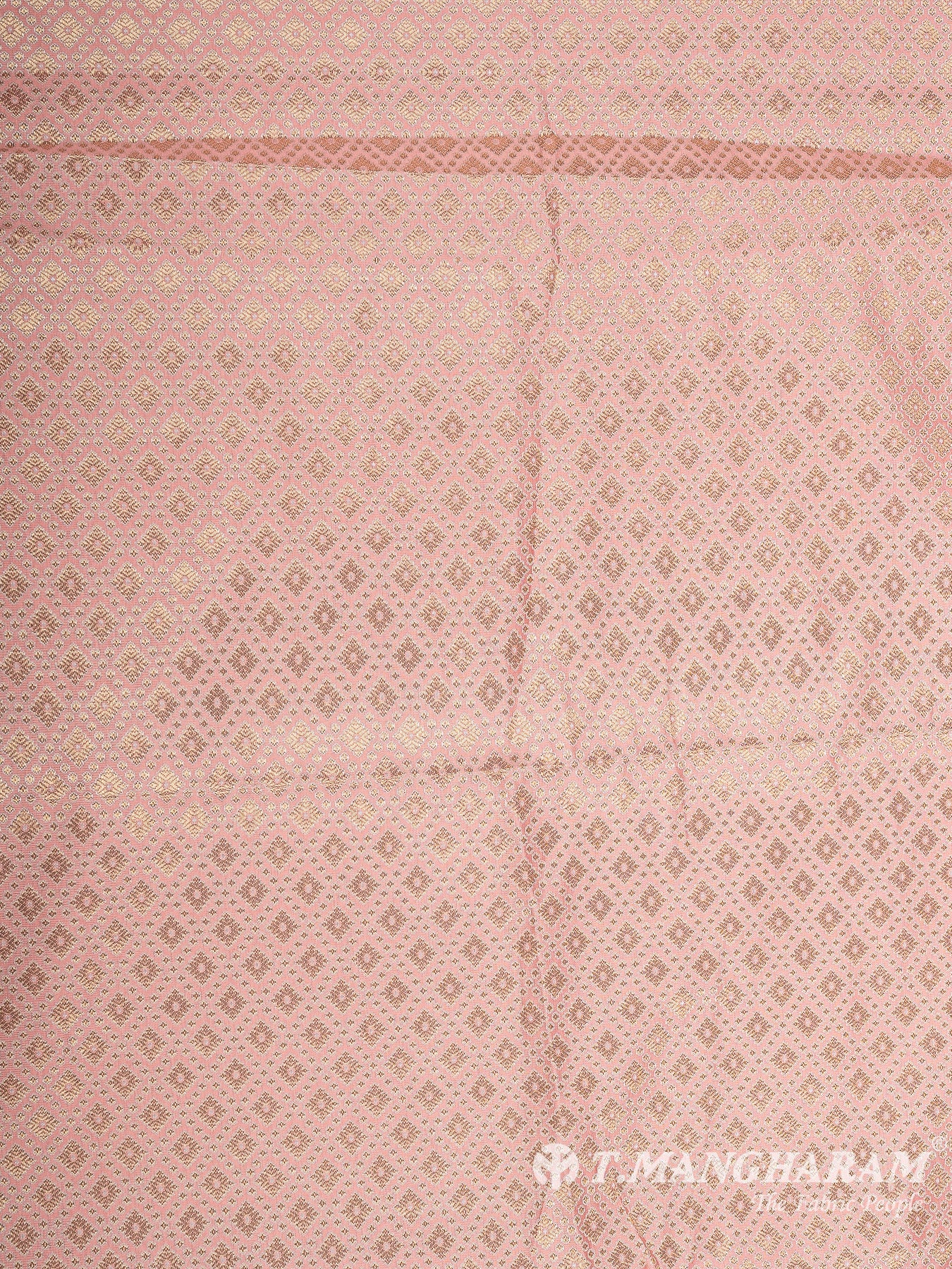 Pink Semi Banaras Fabric - EB6715 view-3