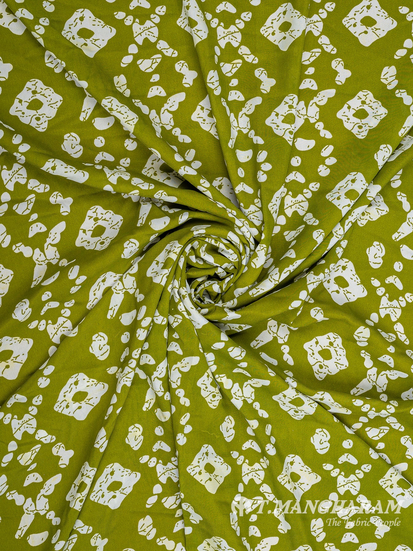 Green Crepe Fabric - EC9755 view-1