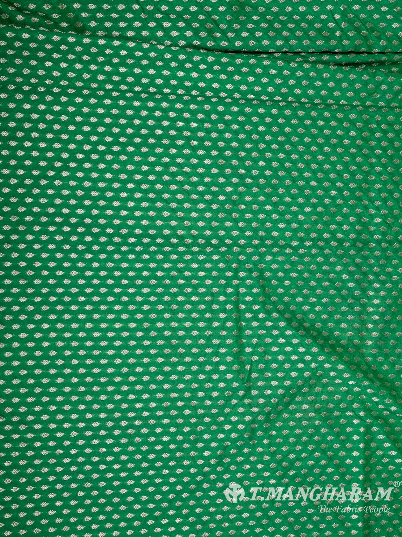 Green Banaras Fabric - EC9514 view-3