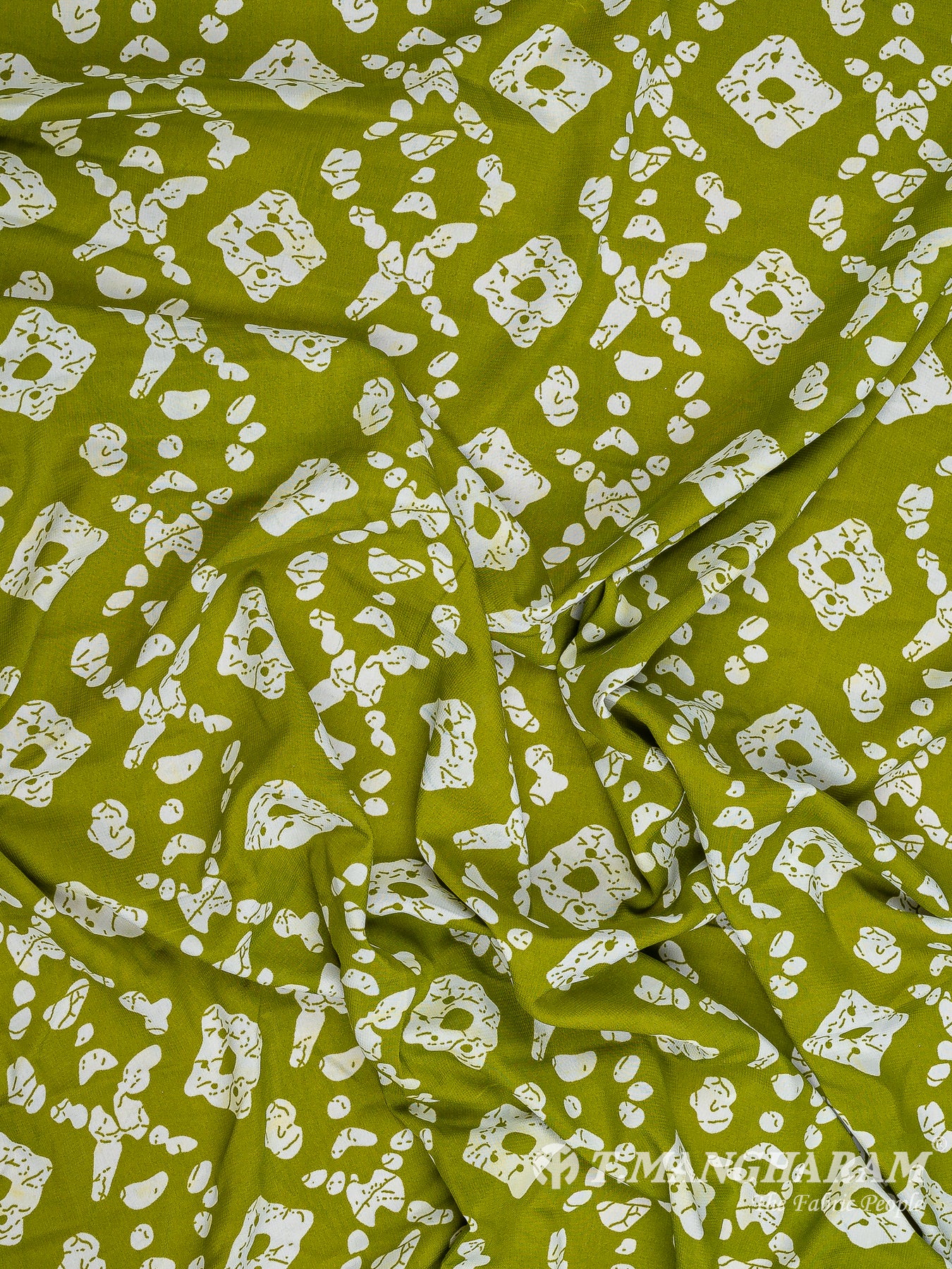 Green Crepe Fabric - EC9755 view-4