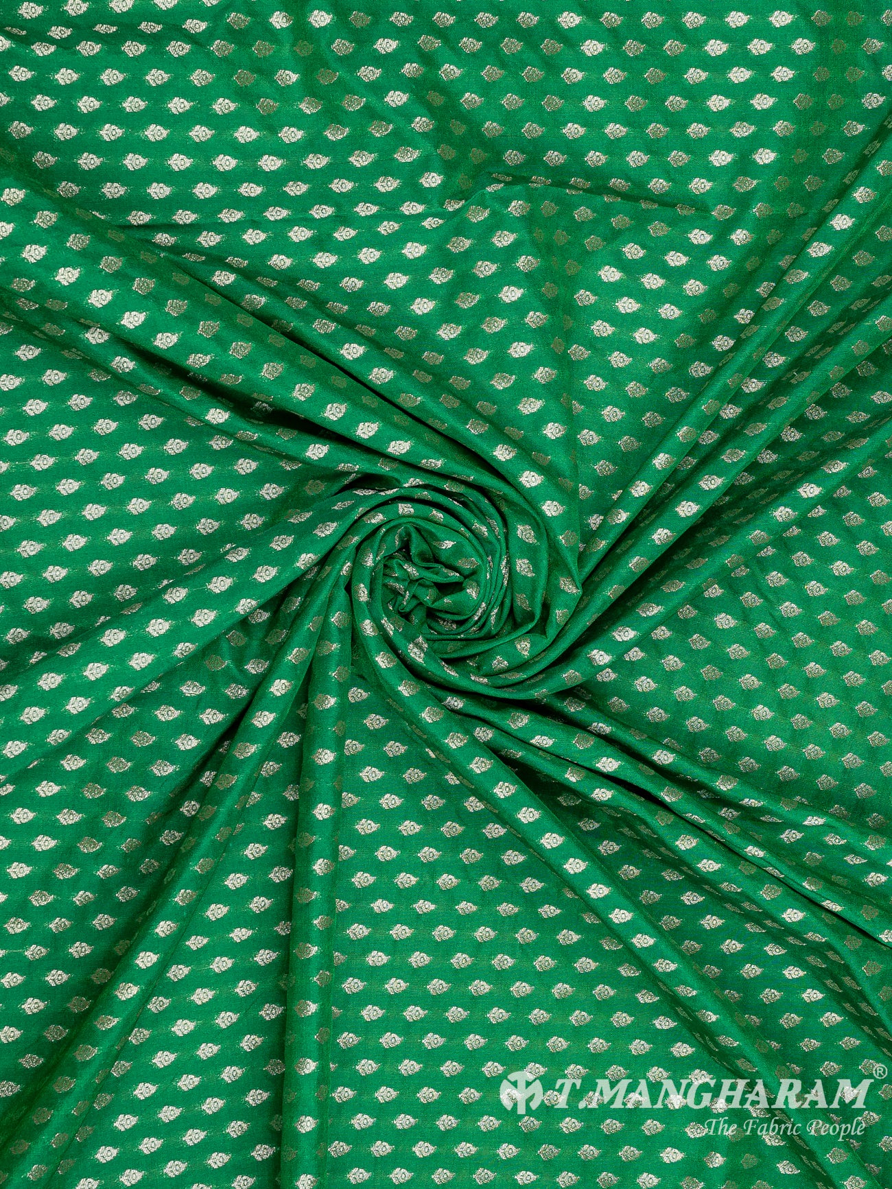 Green Banaras Fabric - EC9514 view-1