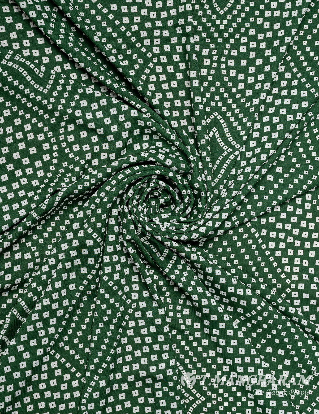 Green Crepe Fabric - EC9870 view-1