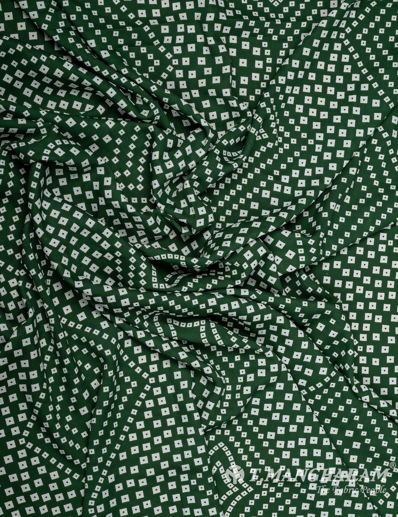 Green Crepe Fabric - EC9870 view-4