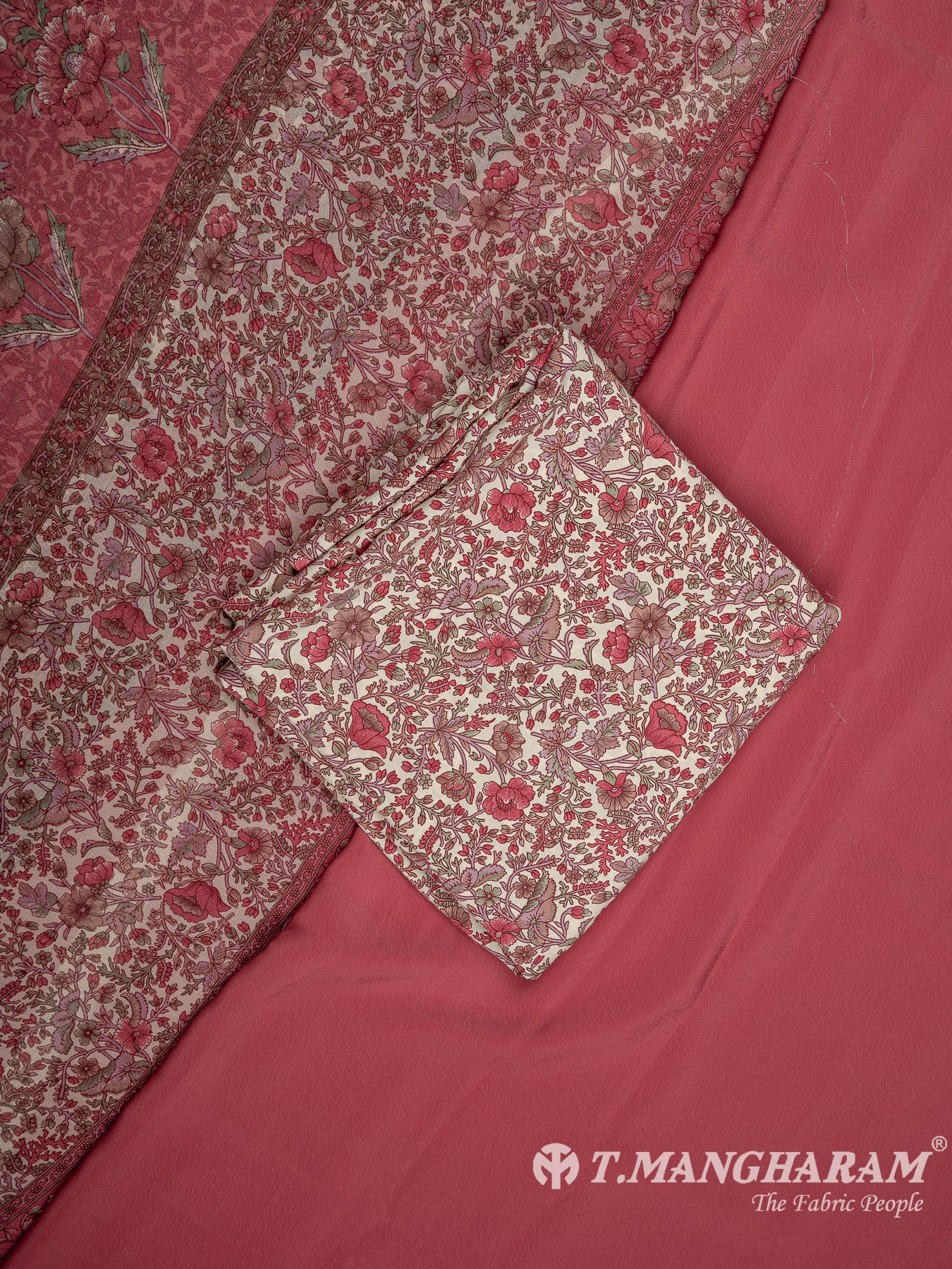 Multicolor Crepe Chudidhar Fabric Set - EH1677 view-1
