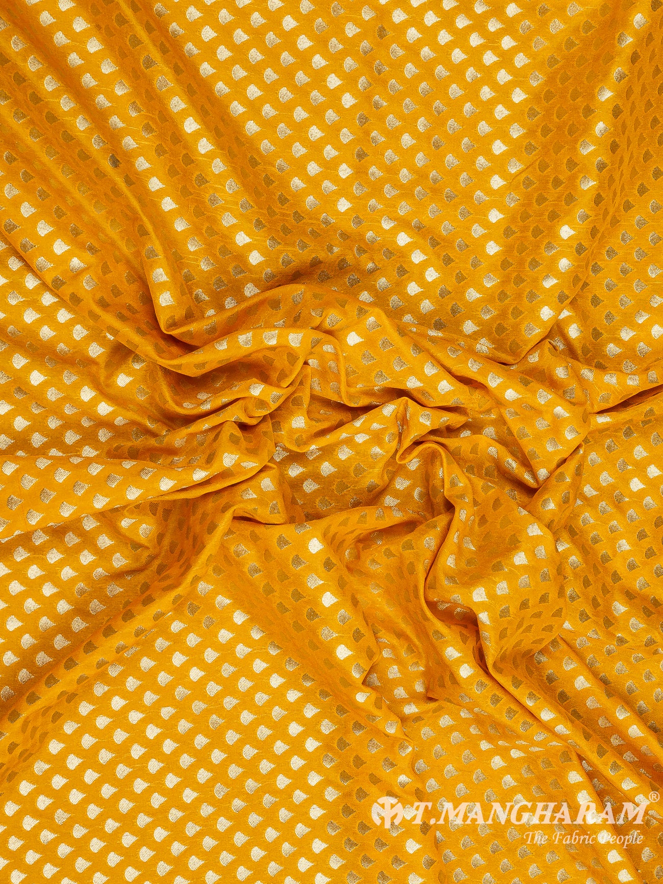 Yellow Banaras Fabric - EC9518 view-4