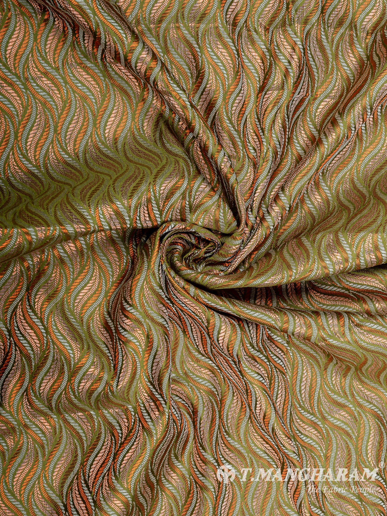 Multicolor Semi Banaras Fabric - EB6698 view-1