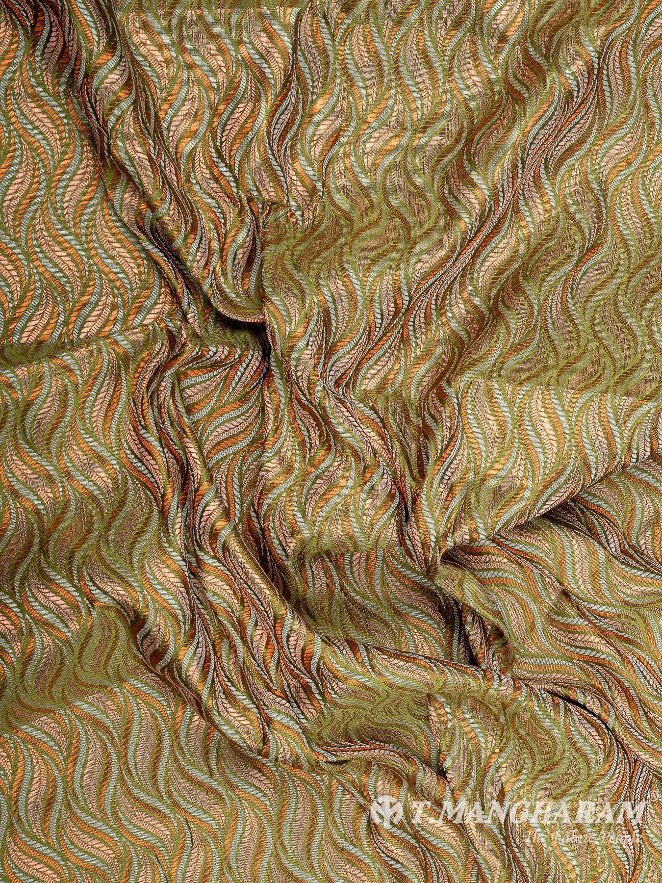 Multicolor Semi Banaras Fabric - EB6698 view-4