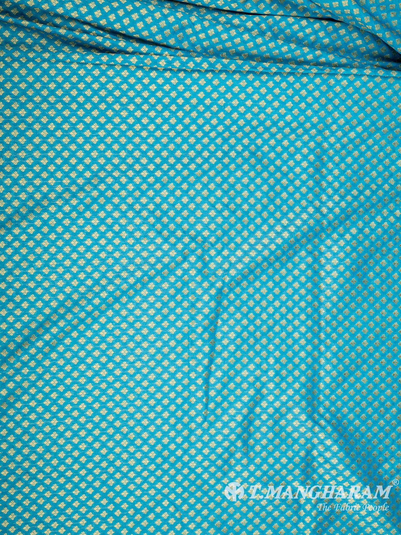 Blue Banaras Fabric - EC9517 view-3