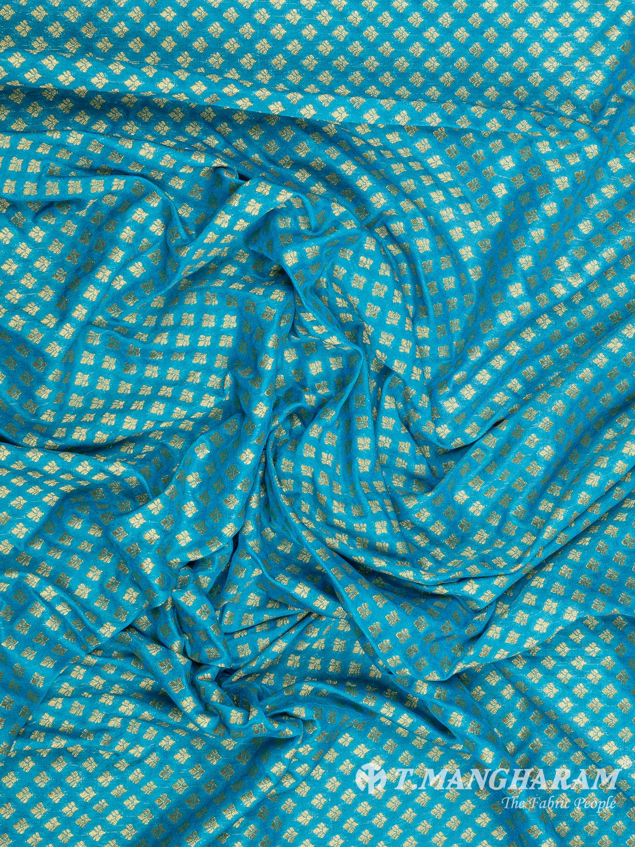 Blue Banaras Fabric - EC9517 view-4