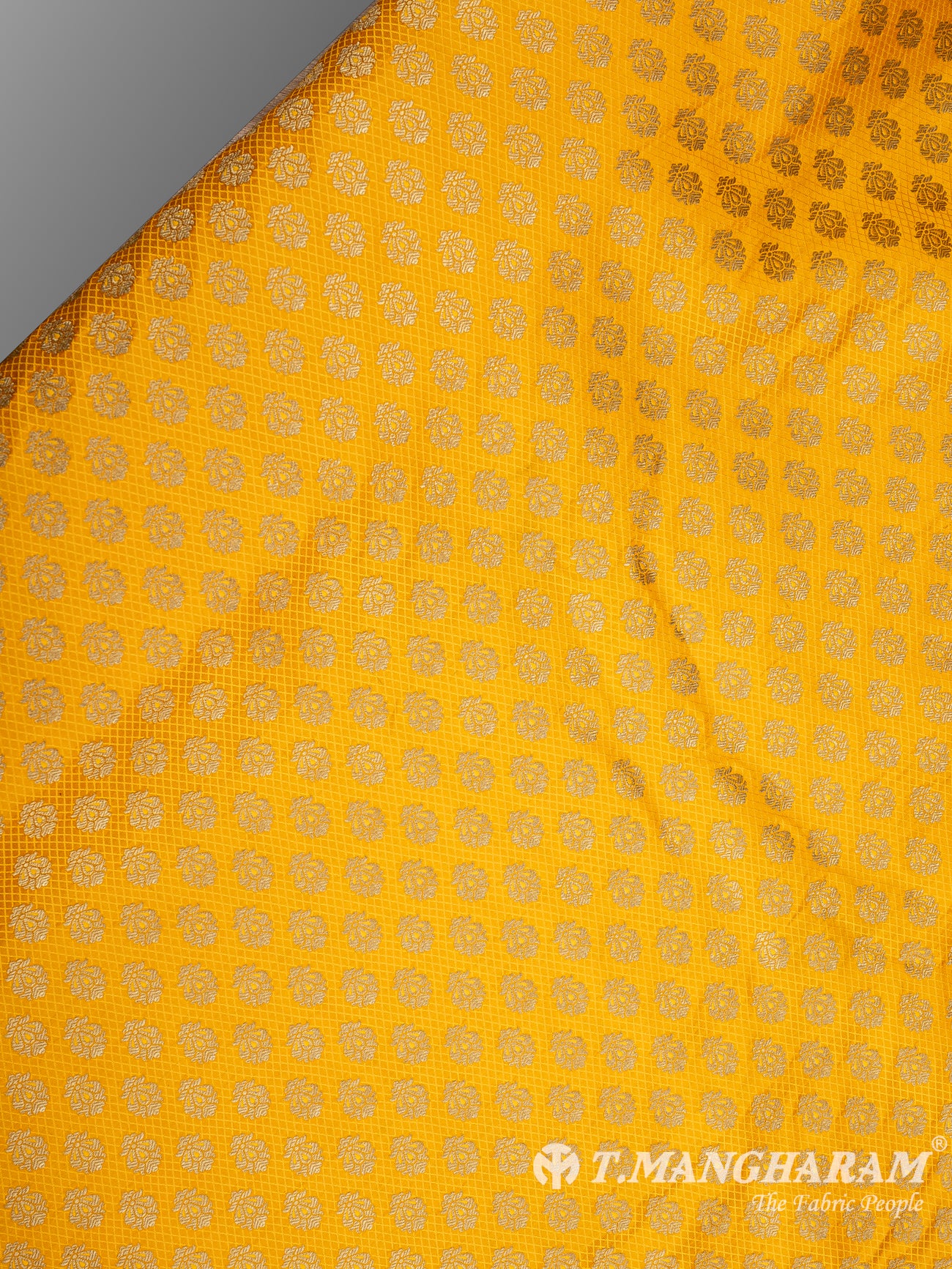 Yellow Banaras Fabric - EC9437 view-2