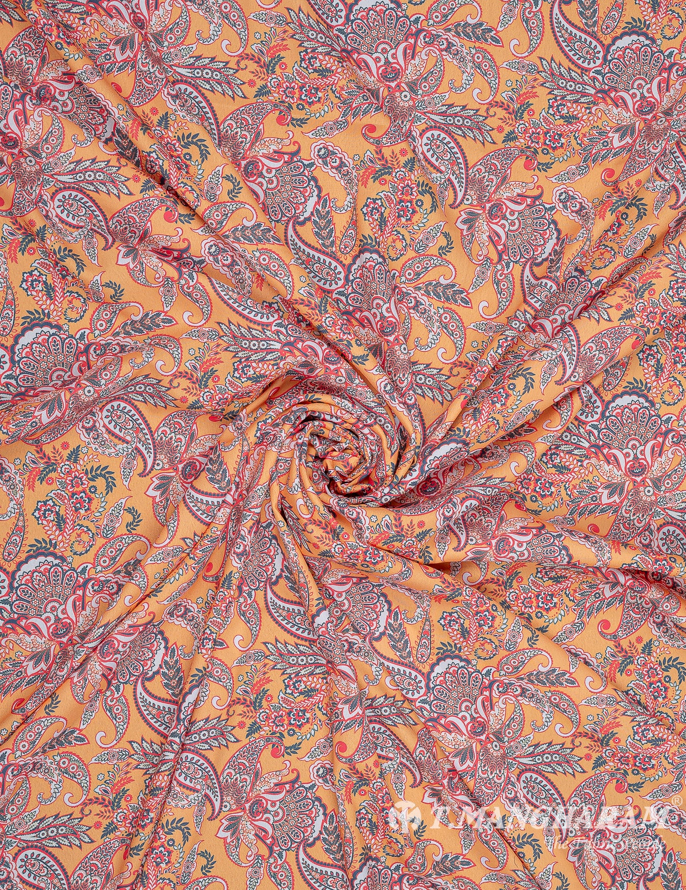 Peach Georgette Fabric - EC9798 view-1