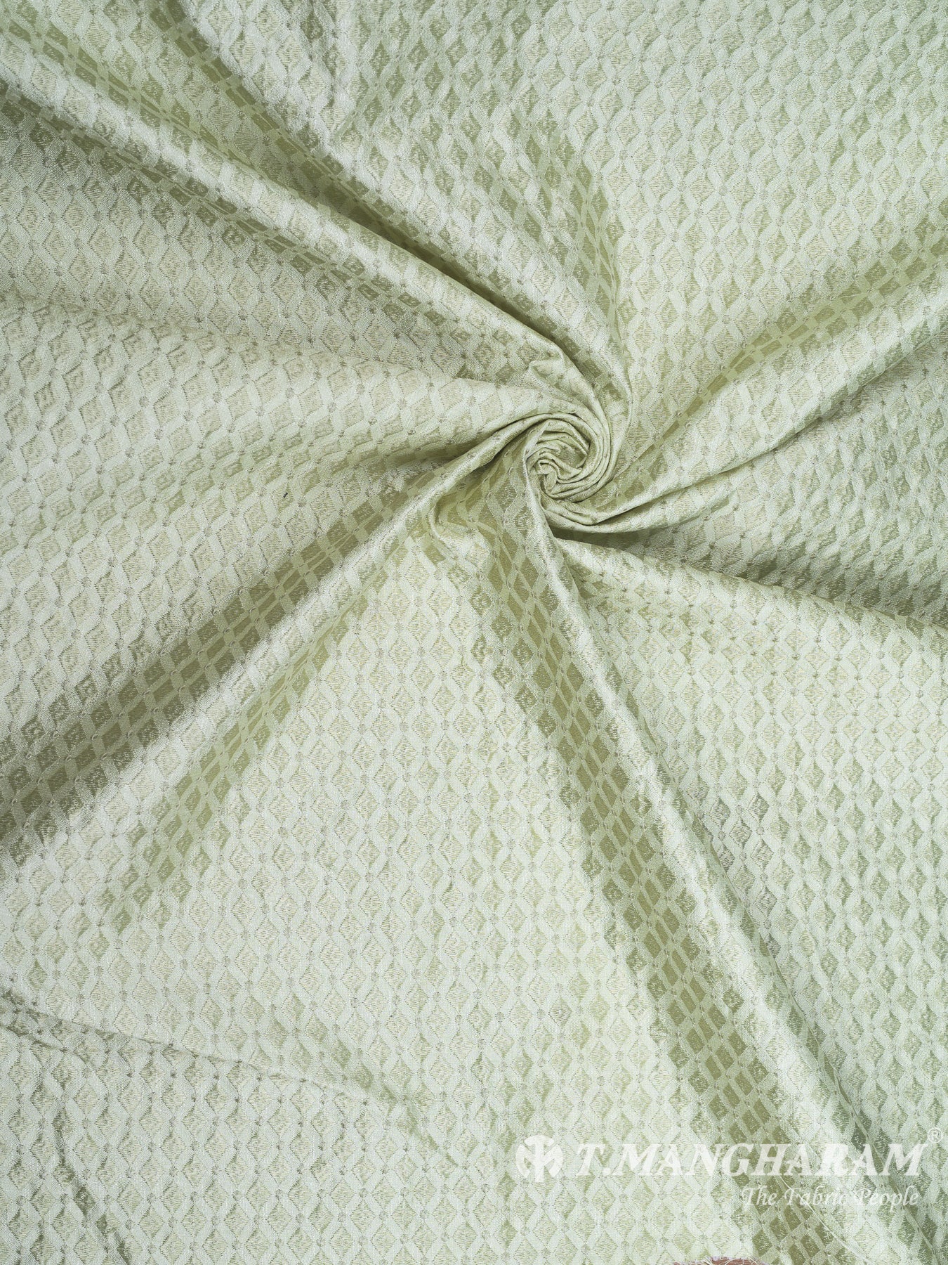Green Raw Silk Fabric - EC7956 view-1
