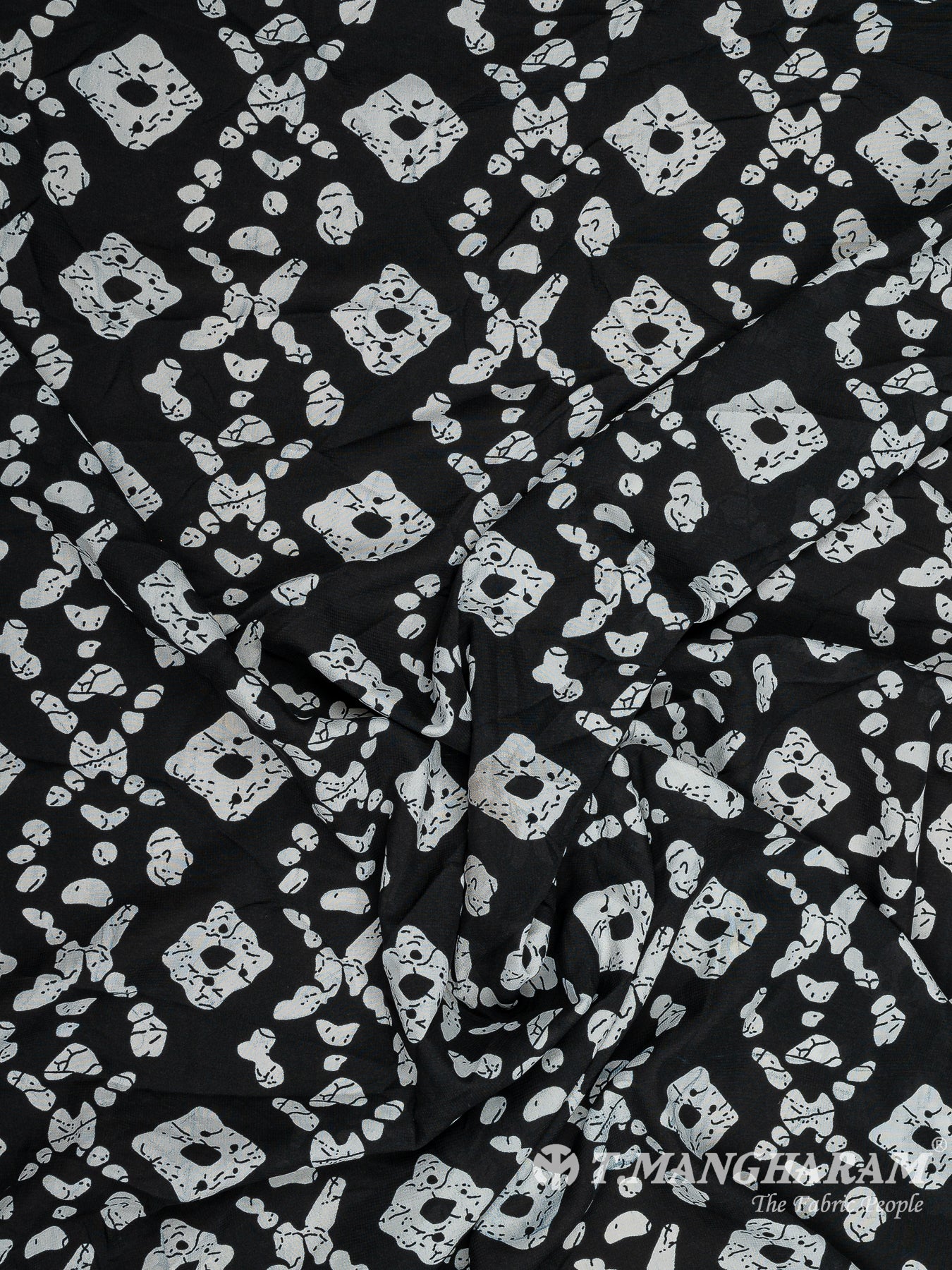 Black Crepe Fabric - EC9750 view-4