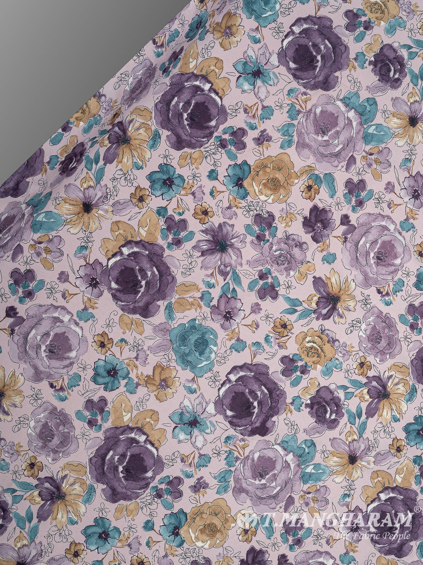 Violet Crepe Fabric - EC8932 view-2