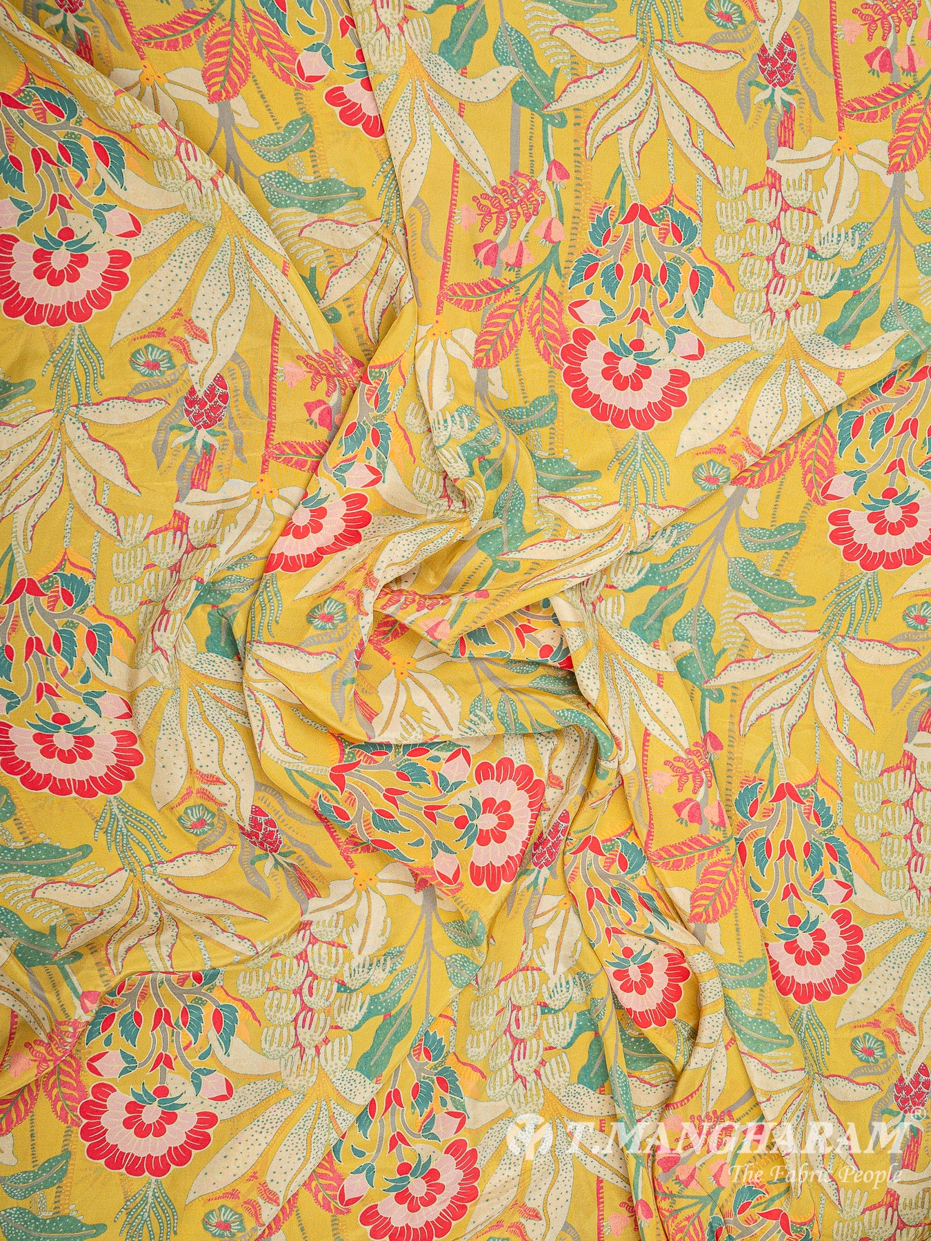 Yellow Crepe Fabric - EB5980 view-4