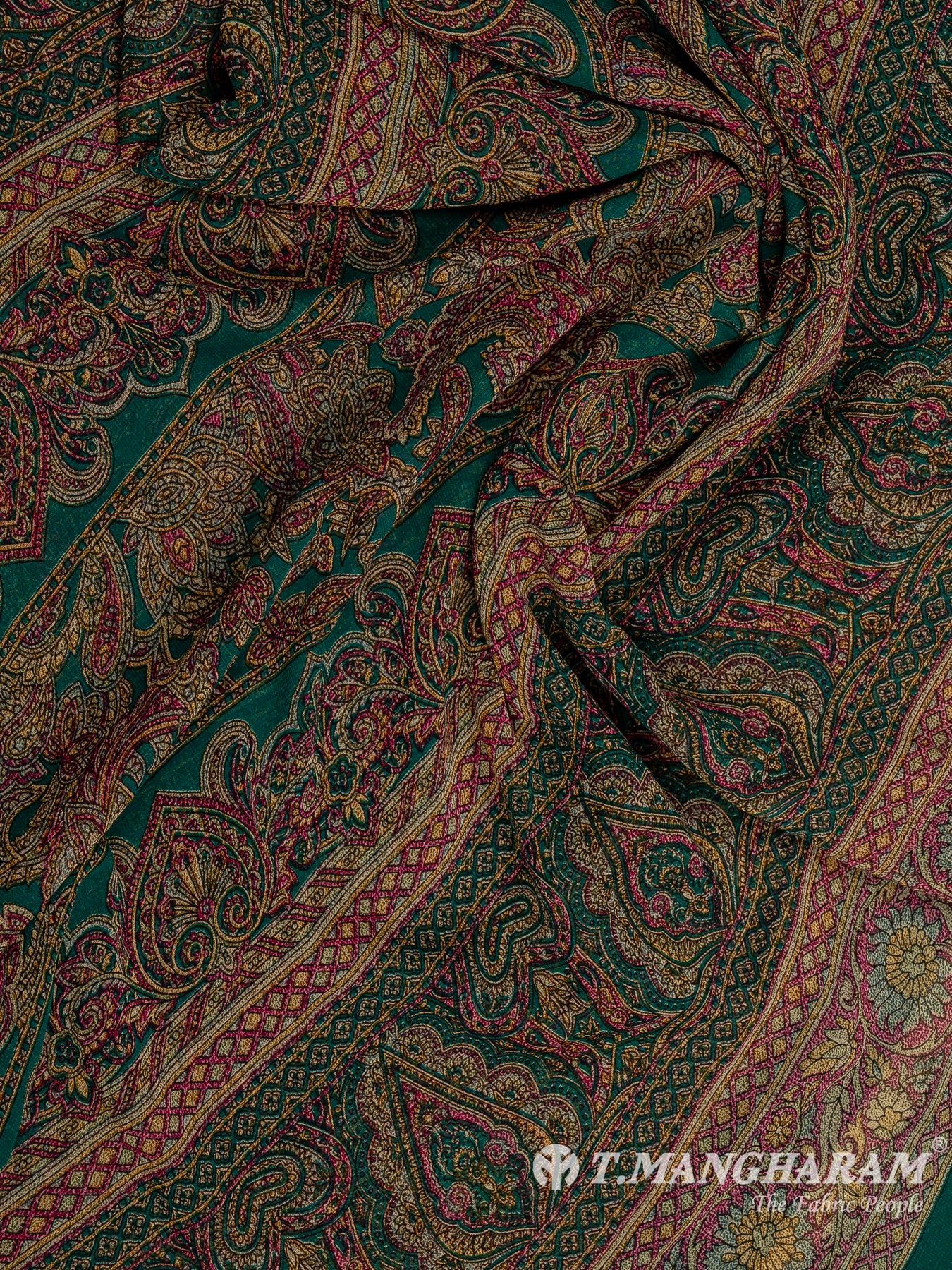 Green Crepe Chudidhar Fabric Set - EH1684 view-3