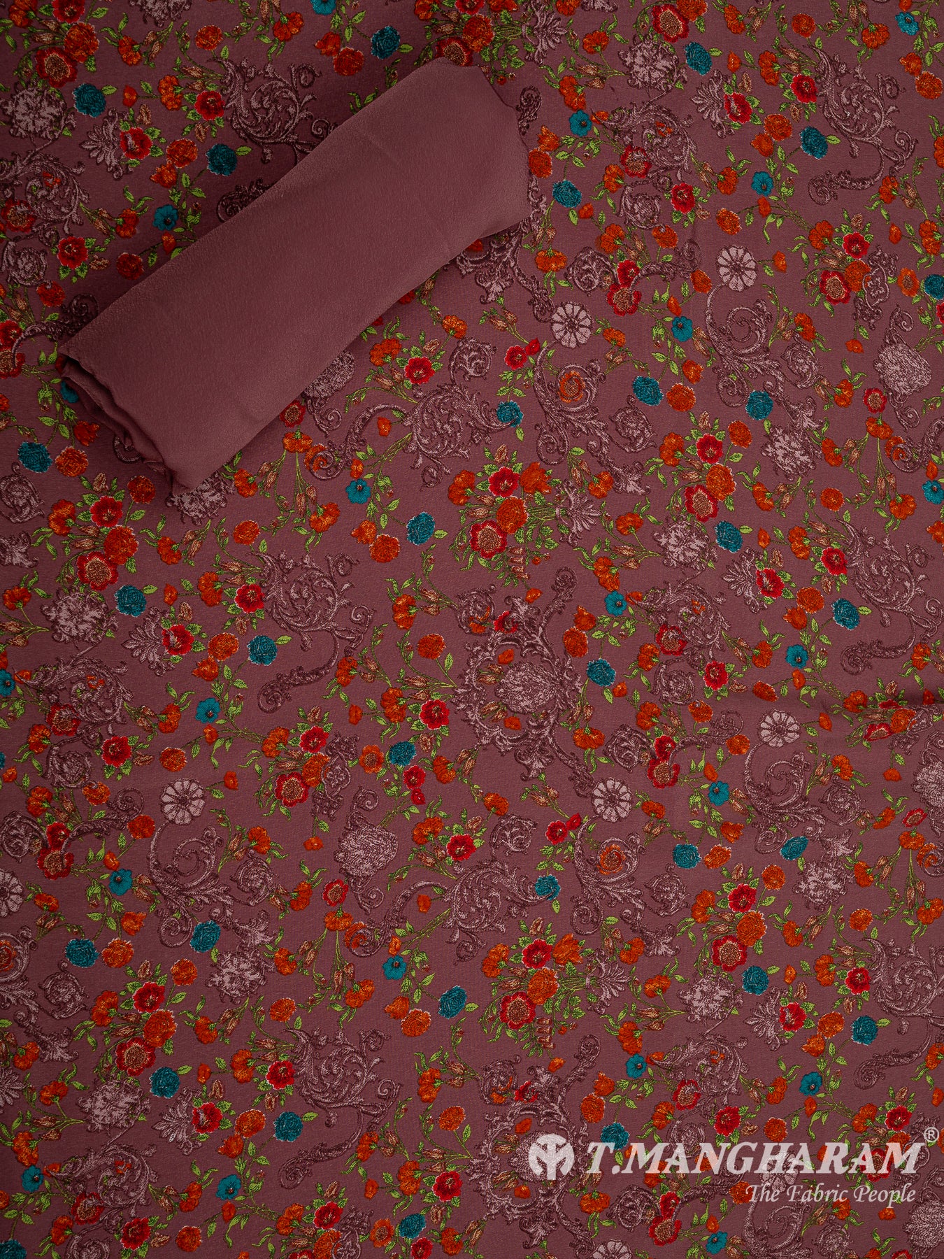 Multicolor Crepe Chudidhar Fabric Set - EH1646 view-2