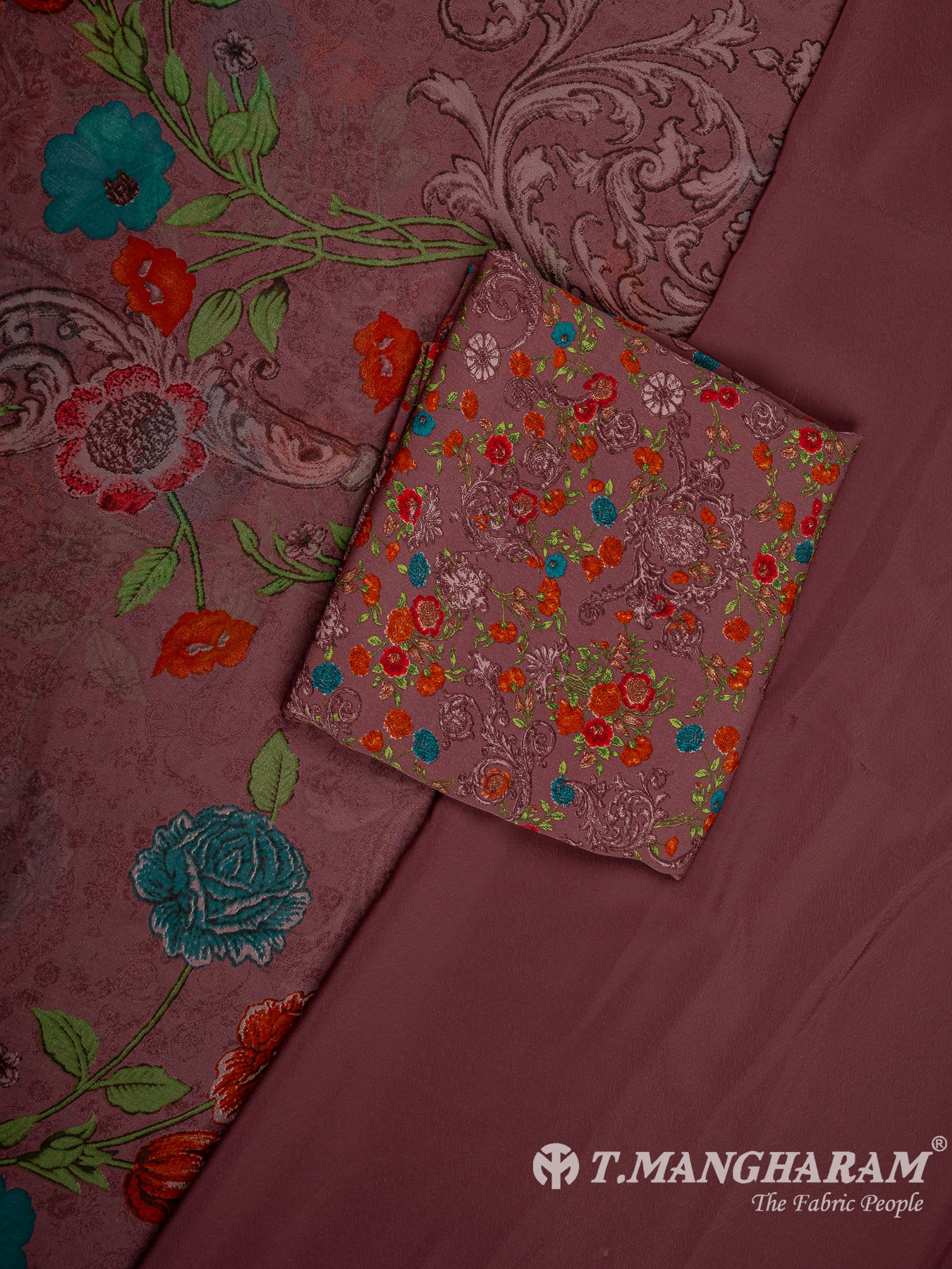 Multicolor Crepe Chudidhar Fabric Set - EH1646 view-1