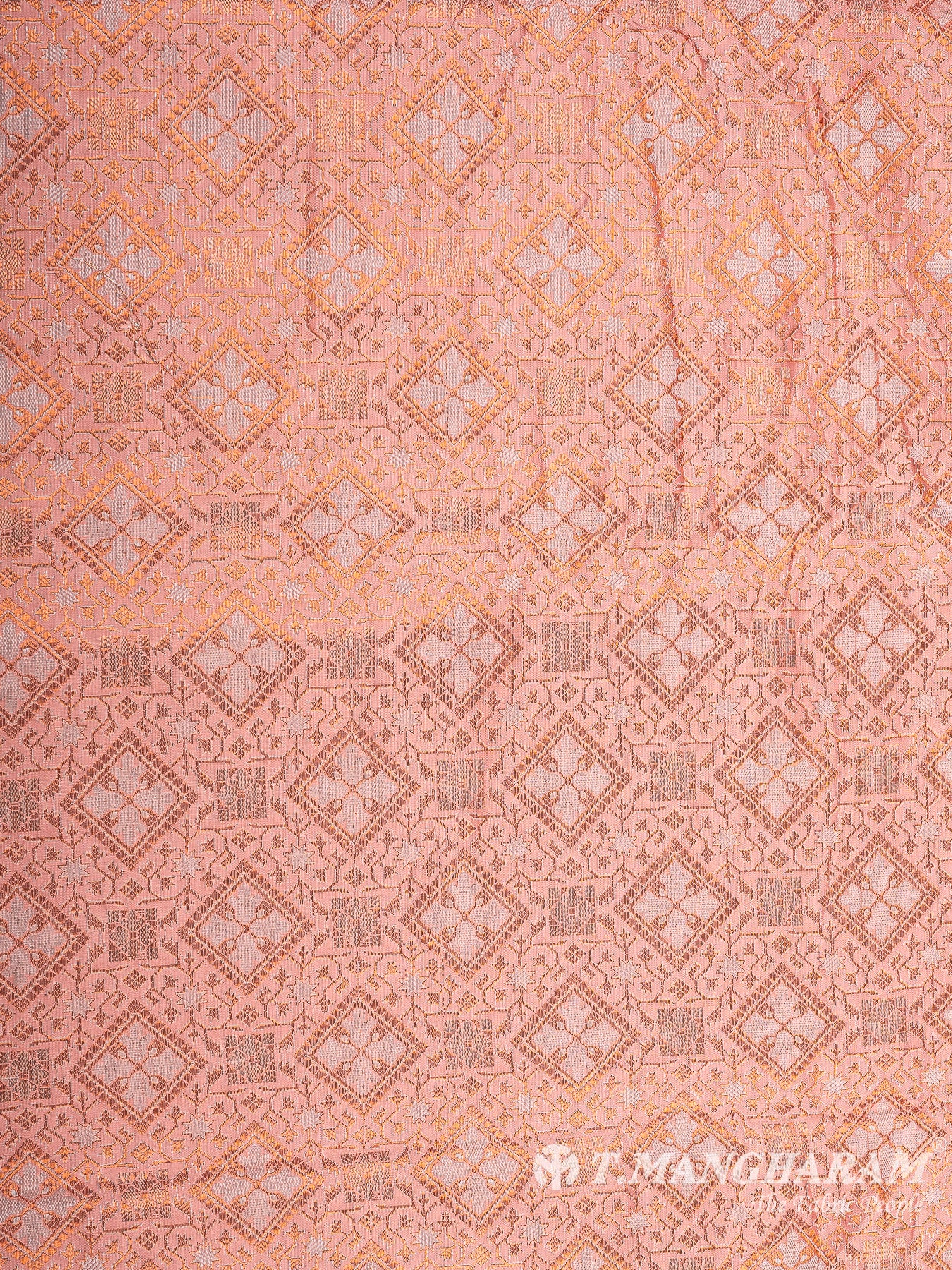Pink Semi Banaras Fabric - EB6709 view-3