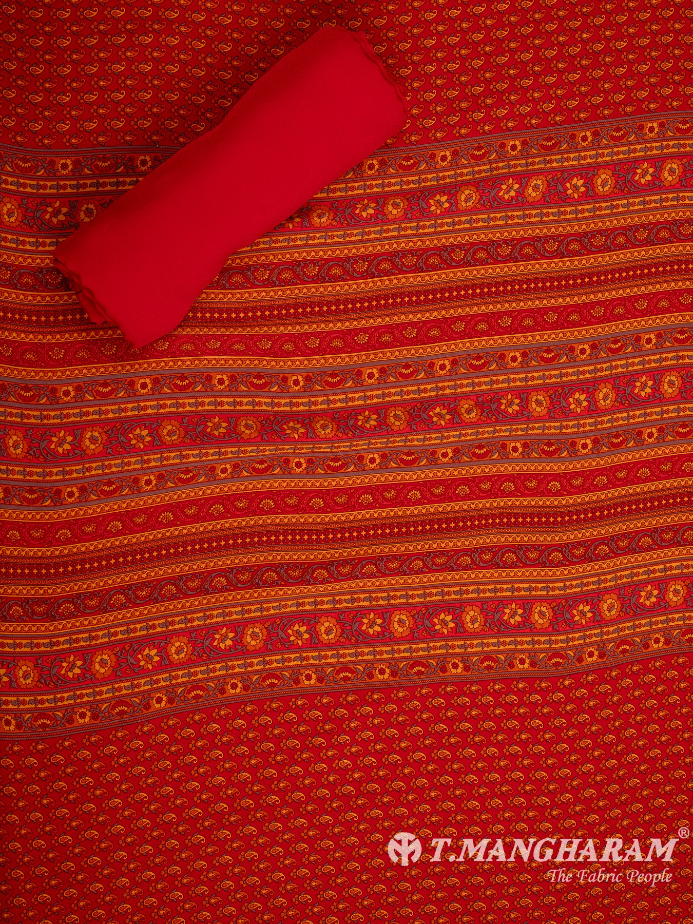 Multicolor Crepe Chudidhar Fabric Set - EH1623 view-2