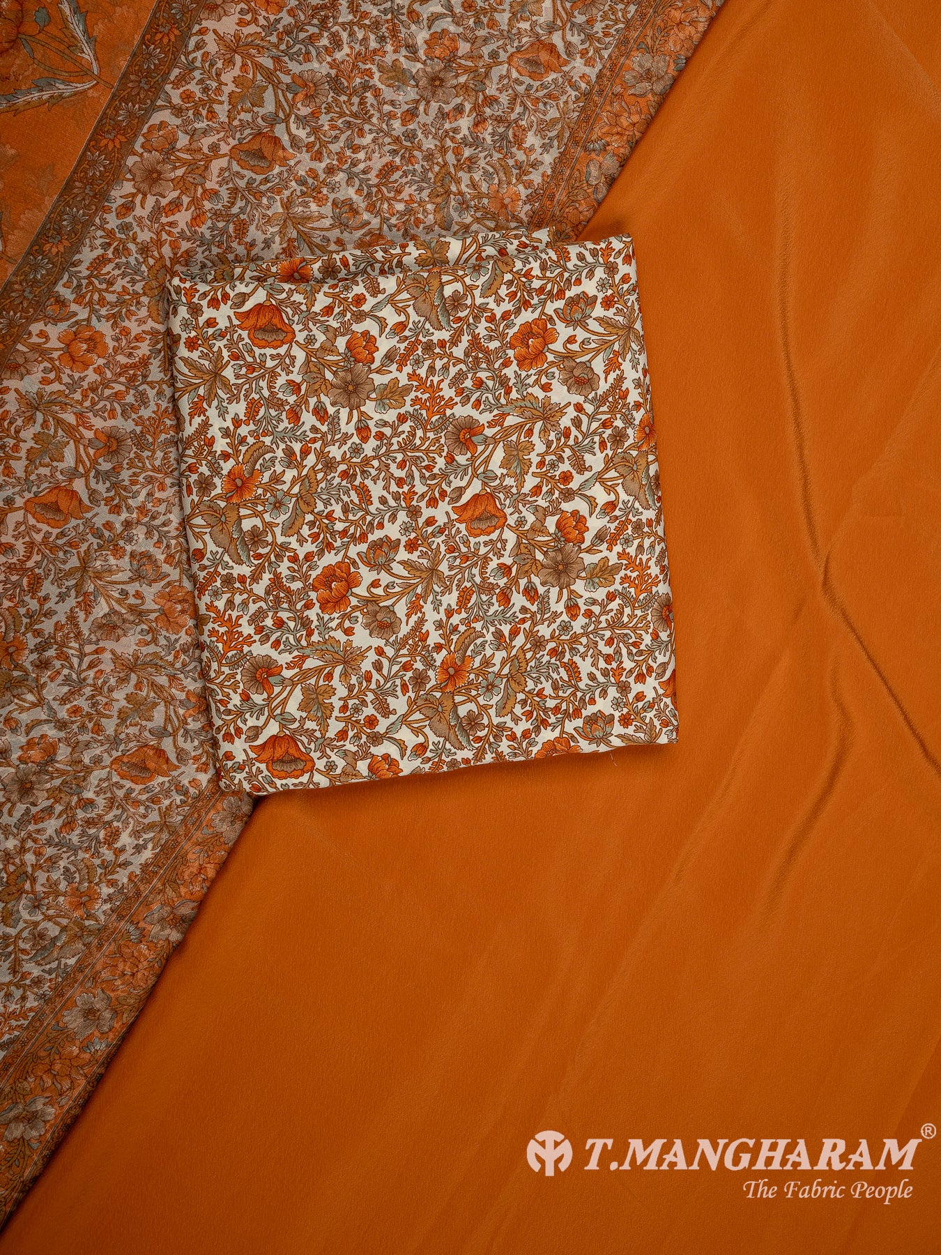Multicolor Crepe Chudidhar Fabric Set - EH1675 view-1
