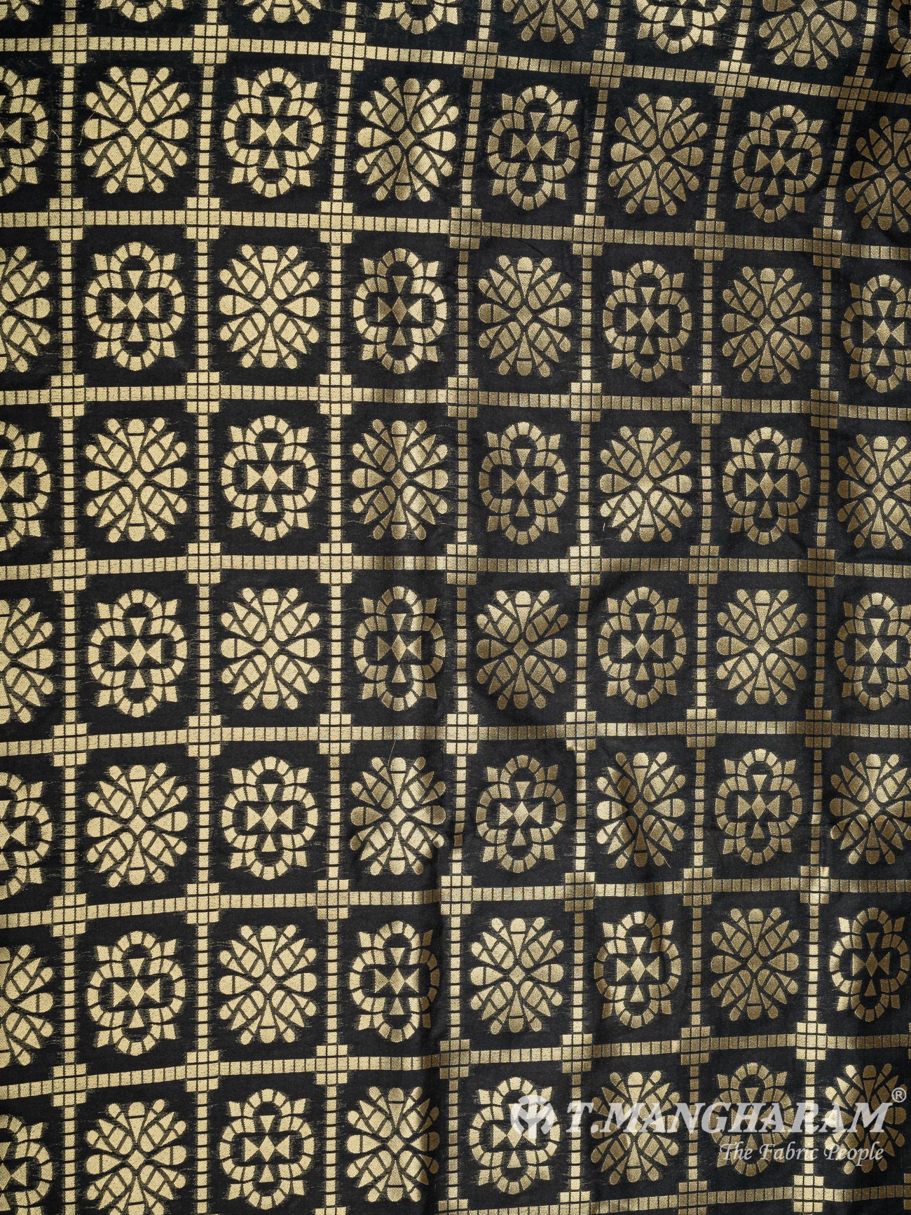 Black Banaras Fabric - EC9460 view-3